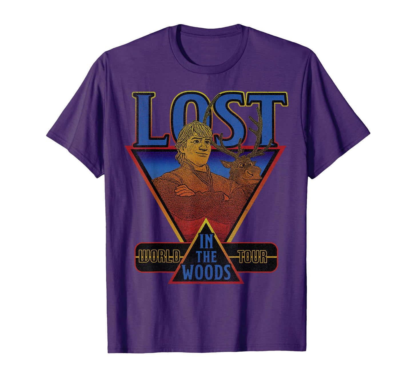 Disney Frozen 2 Kristoff & Sven Lost In The Woods World Tour T-Shirt