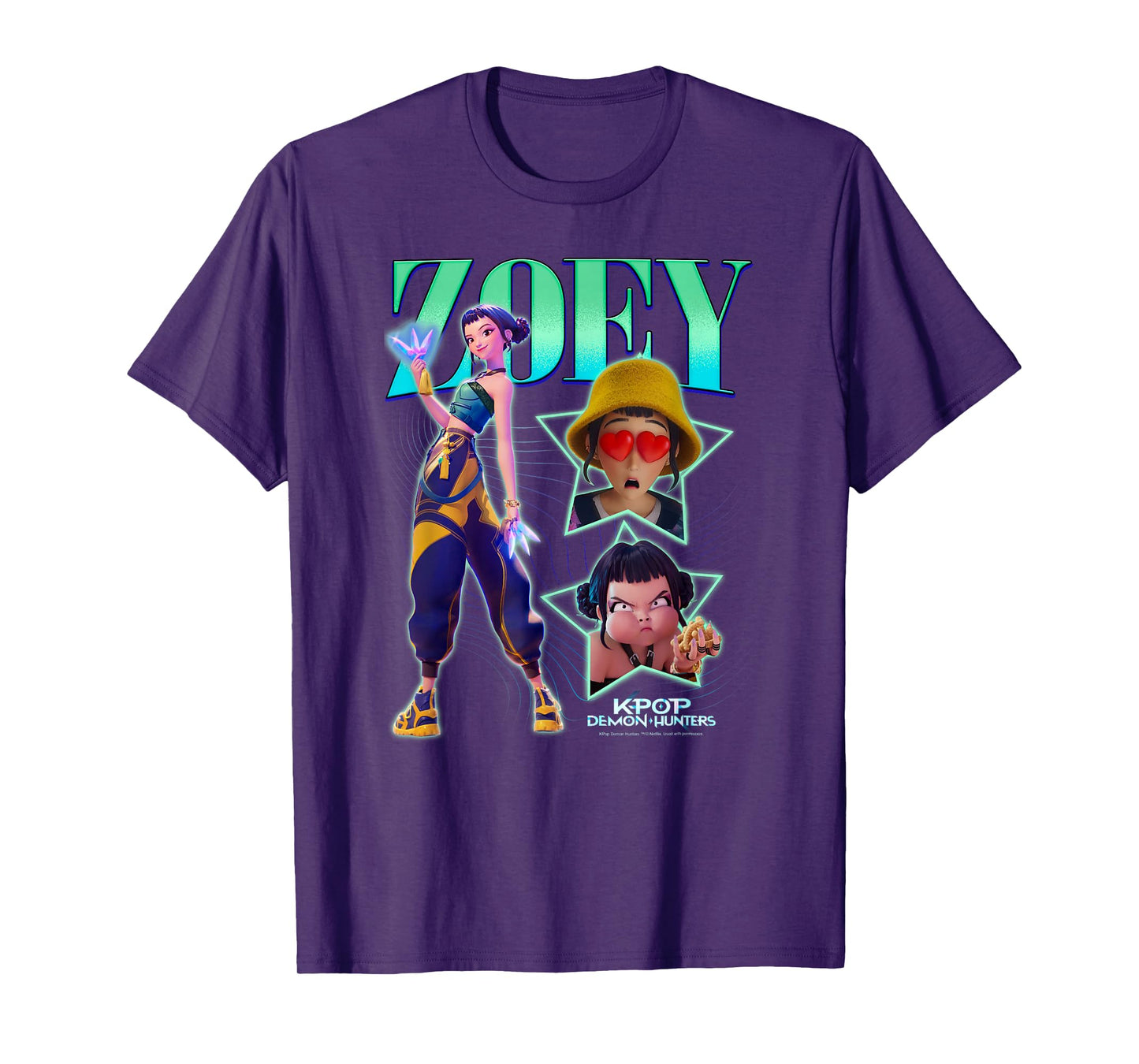 Kpop Demon Hunters Halloween Zoey Showcase Y2K Style Poster T-Shirt