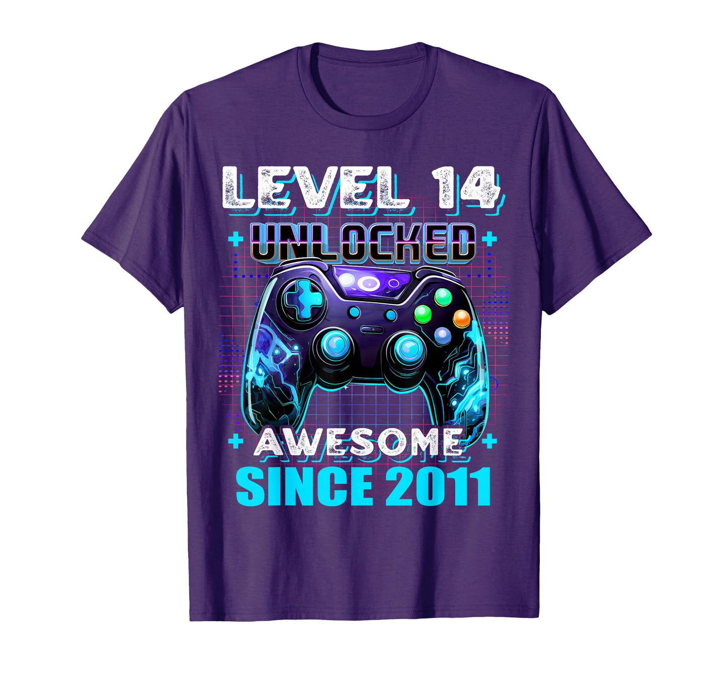 14th Birthday Boy Level 14 Gamer 14 Year Video Game Party T-Shirt