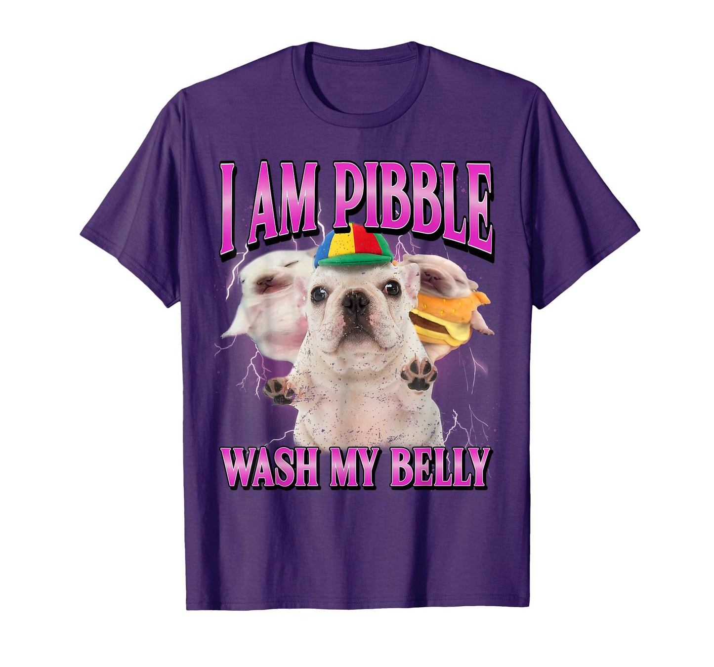 I am Pibble Dog Puppy Wash Clean My Belly Funny Dog Meme T-Shirt