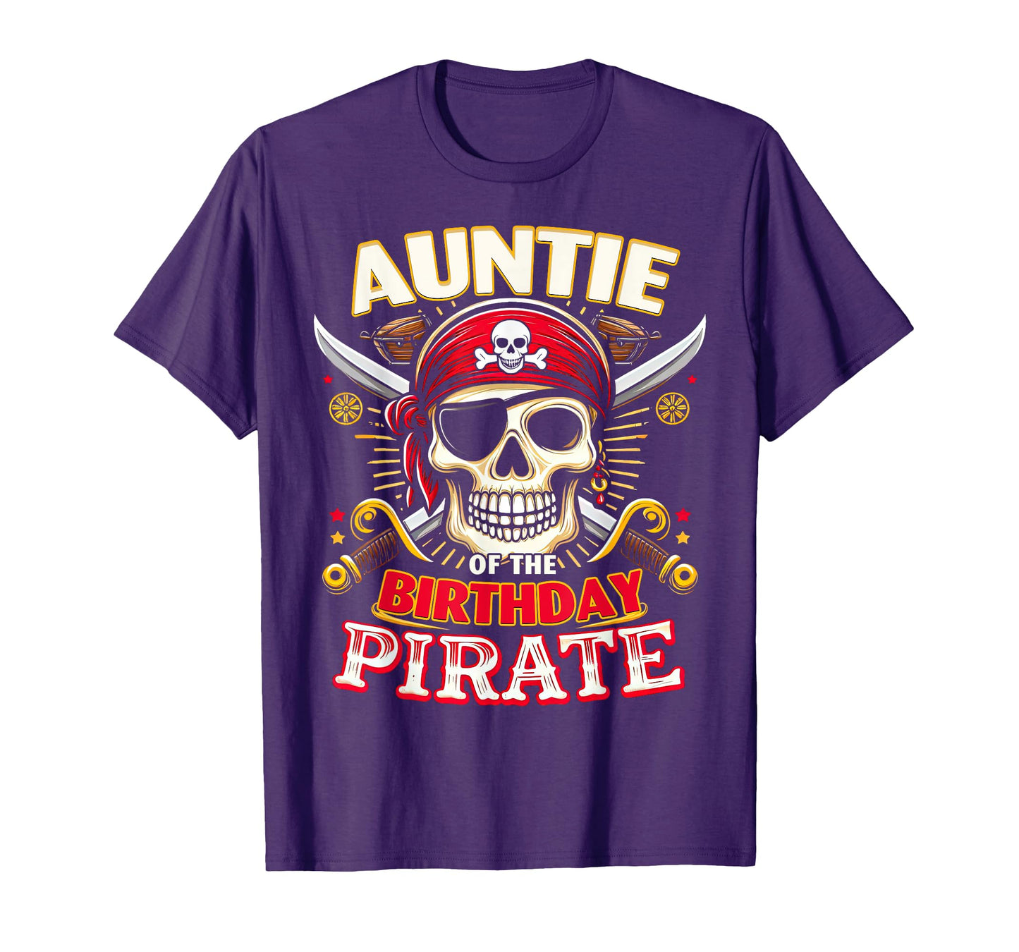 Auntie of the Birthday Pirate Themed Matching Bday Party T-Shirt