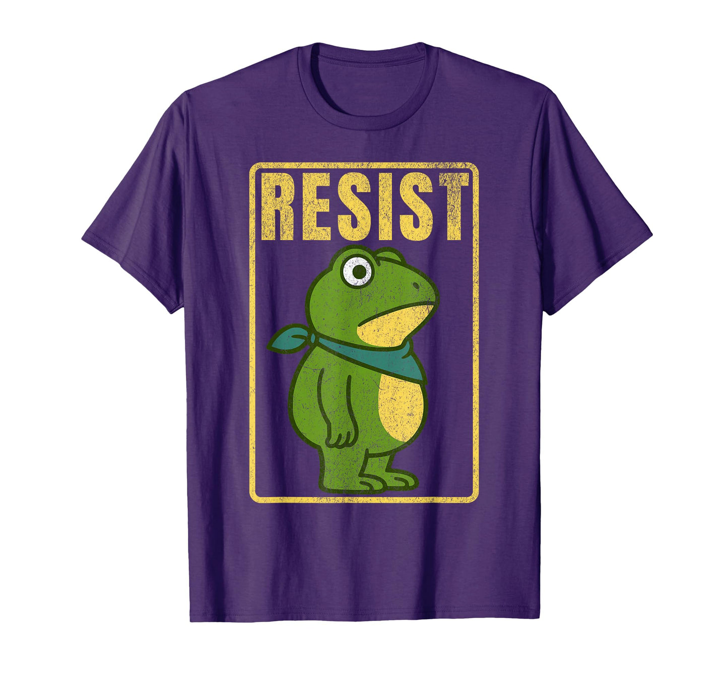Portland Frog Protest Resist Distressed Vintage Graphic Tee T-Shirt