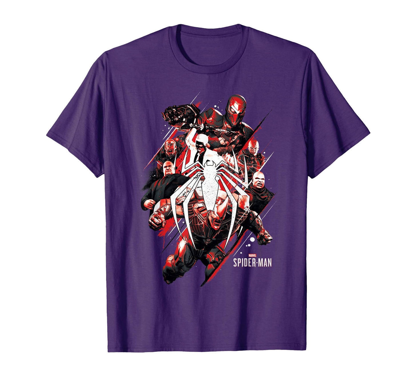 Marvel Spider-Man Game Villains Around Logo Graphic T-Shirt T-Shirt