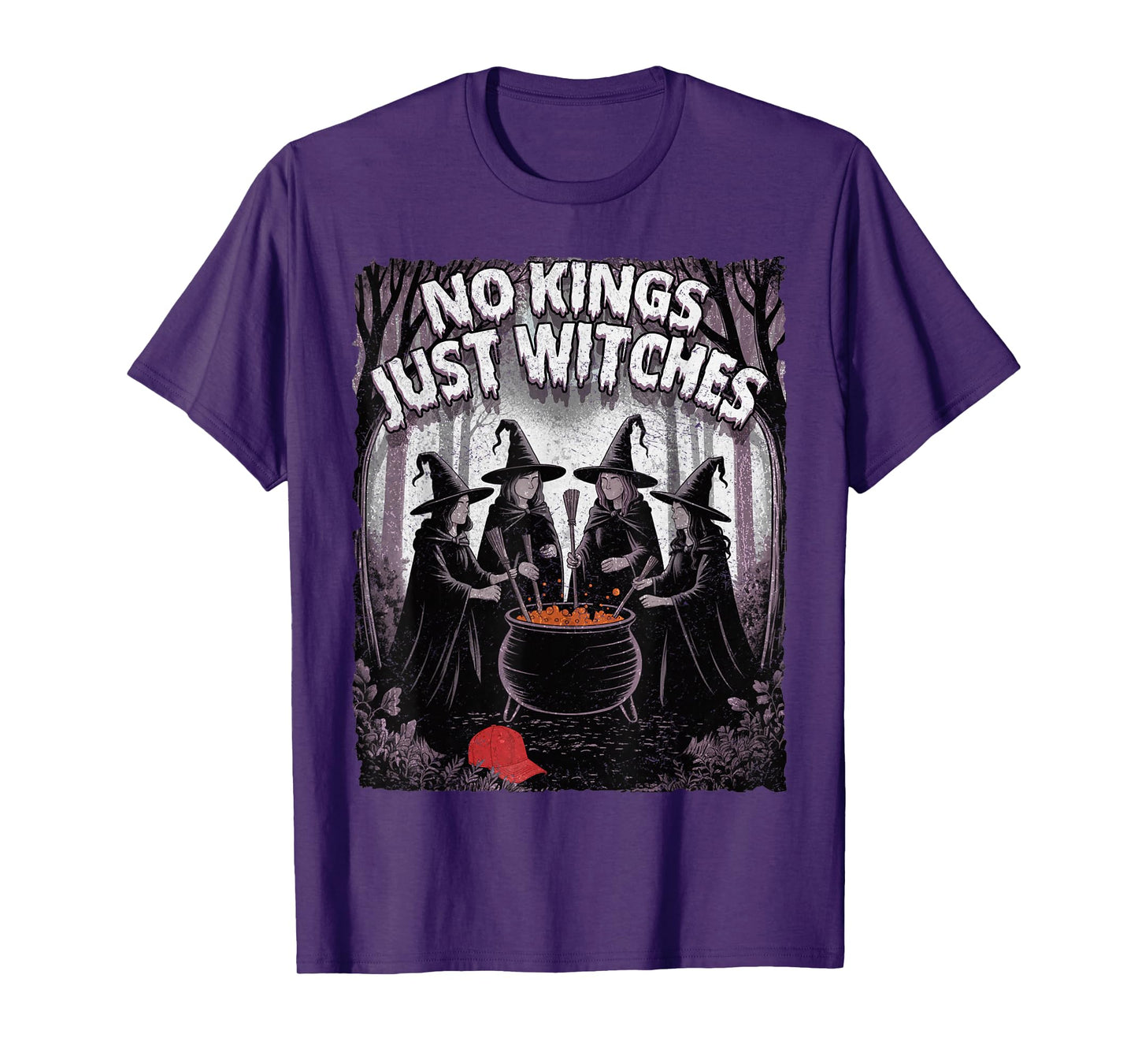 No Kings Just Witches Funny Witchcore Halloween Art T-Shirt