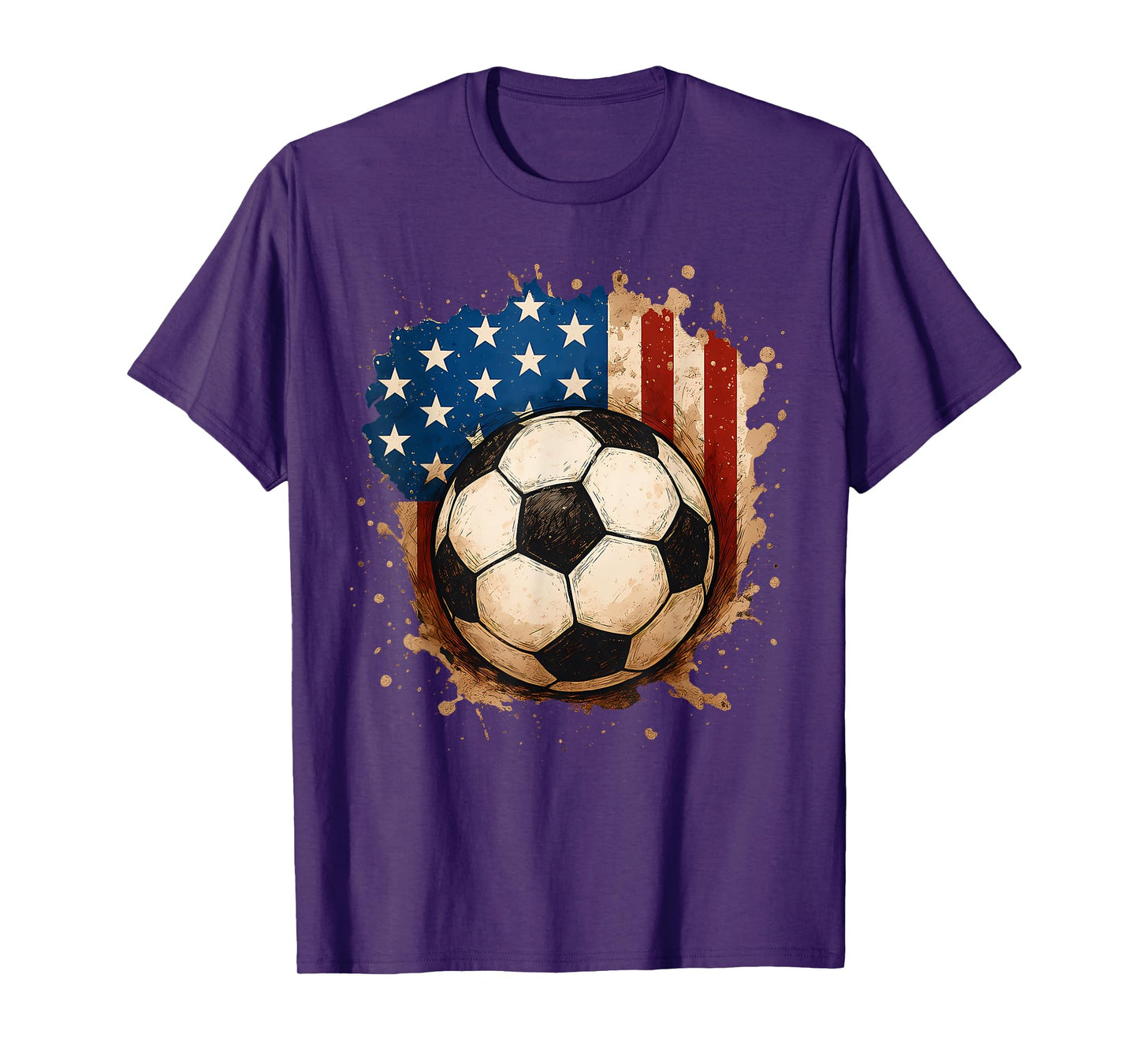 4th Of July Patriotic Soccer USA American Flag Boys Mens T-Shirt