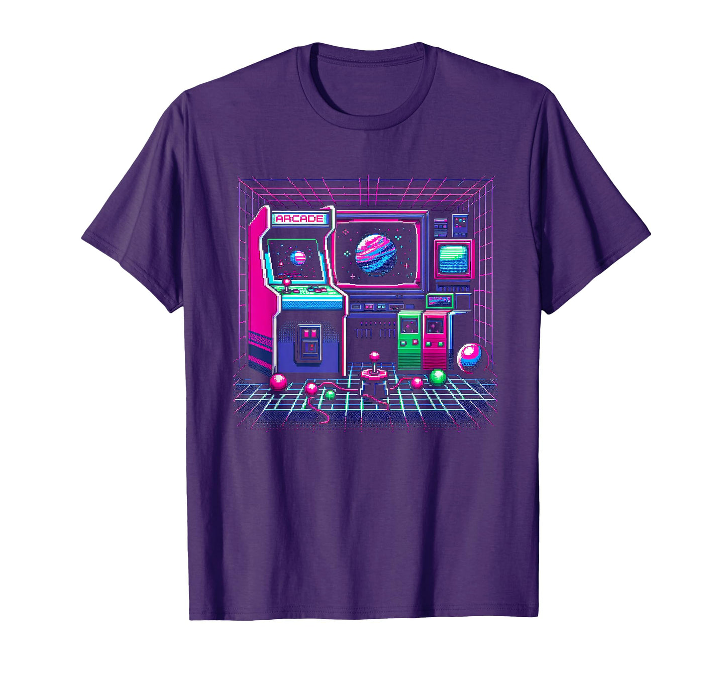 1980s Arcade Pixel Art T-Shirt