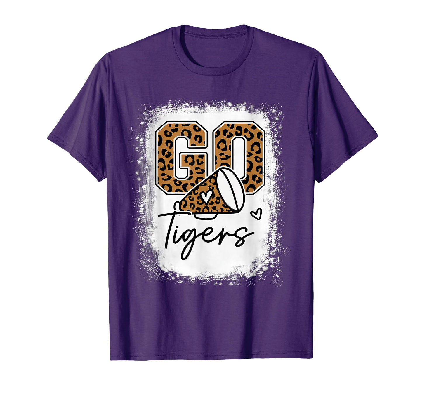 Go Cheer Tigers School Sports Fan Spirits Mascot Leopard T-Shirt