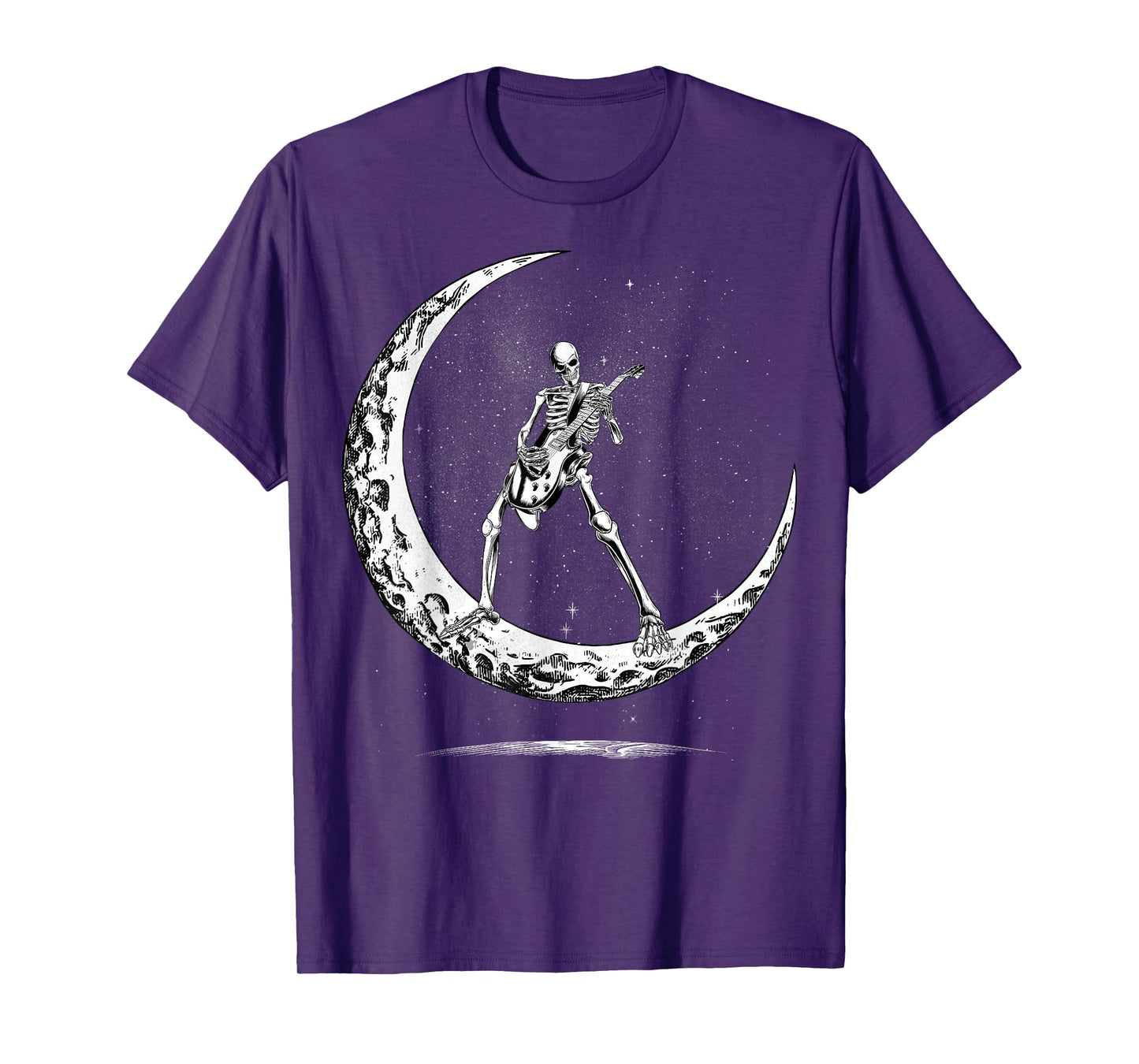 Skeleton Playing Guitar Rock And Roll Band Halloween Men Kid T-Shirt