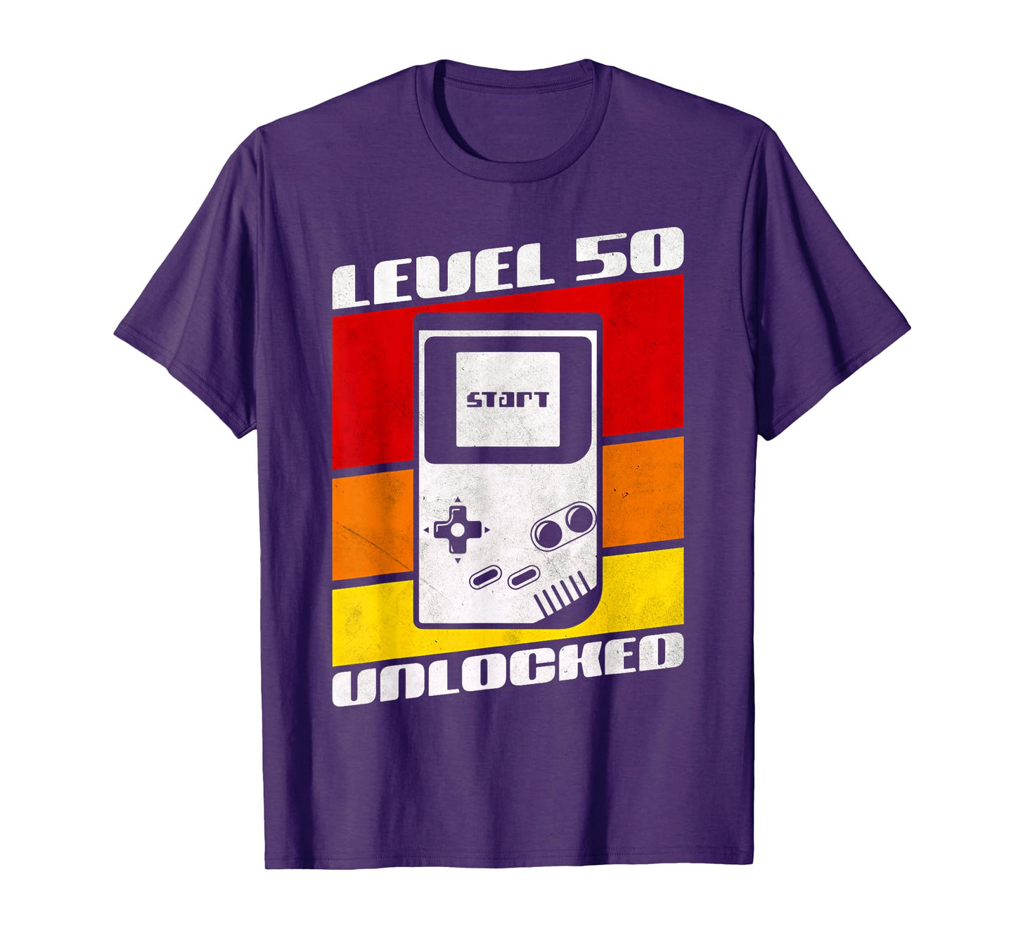 Level 50 Unlocked Video Gamer Retro 50th Birthday Gifts T-Shirt