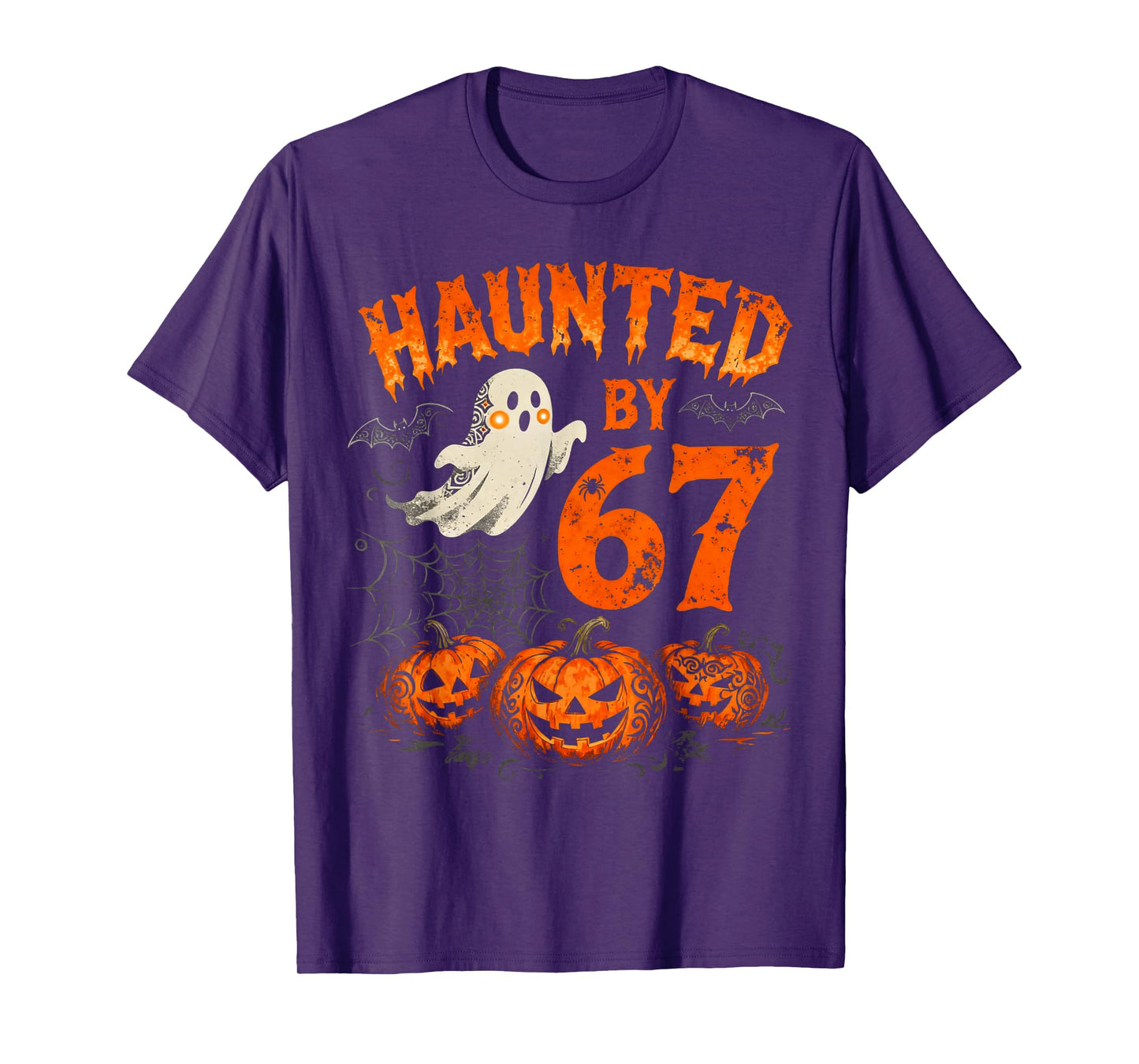 Halloween Haunted by 67 Funny Halloween Ghost Six Seven Meme T-Shirt