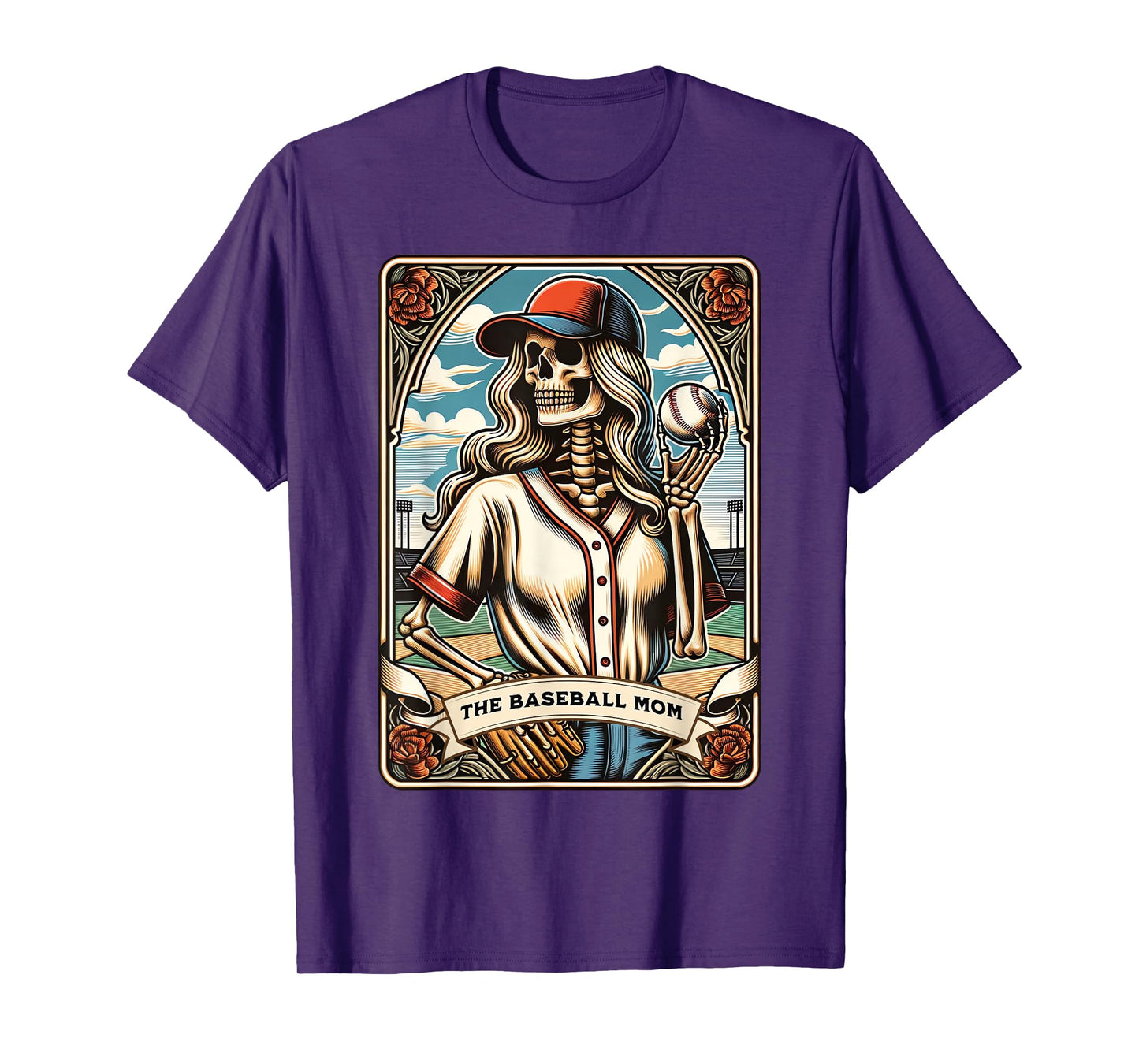 The Baseball Mom Skeleton Tarot Card Mother's Day Witch Vibe T-Shirt