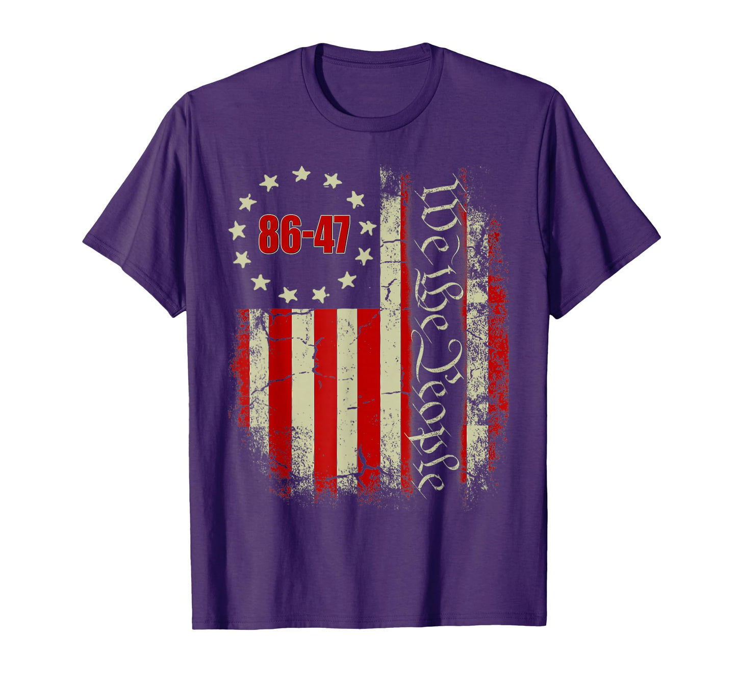86 47 Roman Numerals LXXXVI XLVII 8647 Subtle Anti Trump T-Shirt