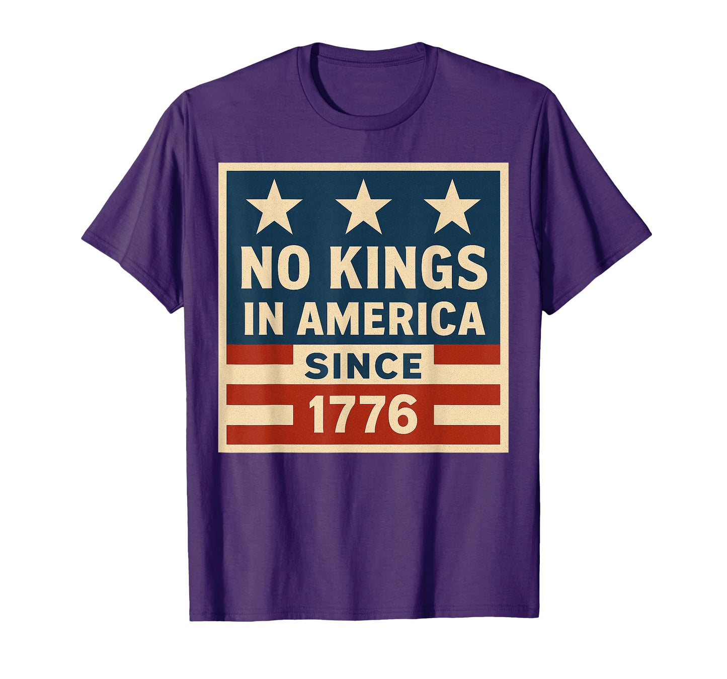 No Kings In America Since 1776 Democracy 4th of July Vintage T-Shirt