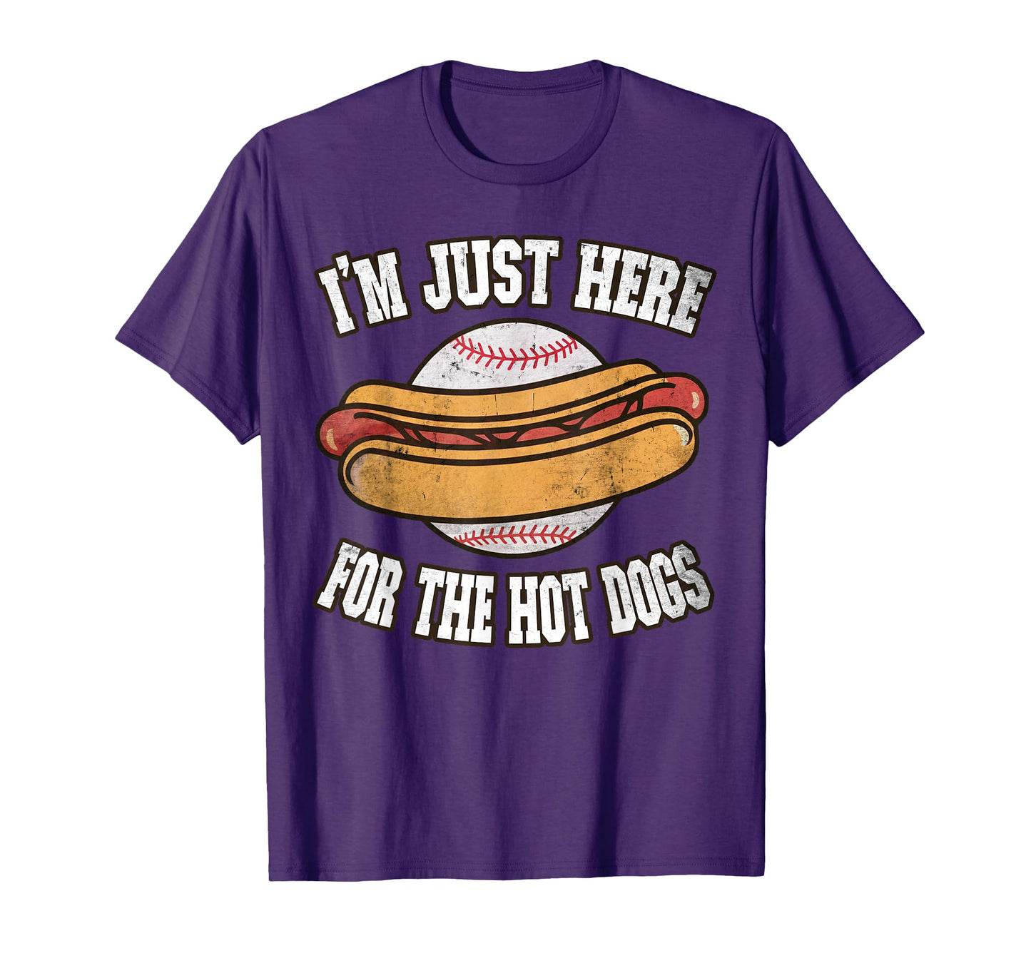 I'm just here for the Hot Dogs Ballpark Playing Baseball T-Shirt