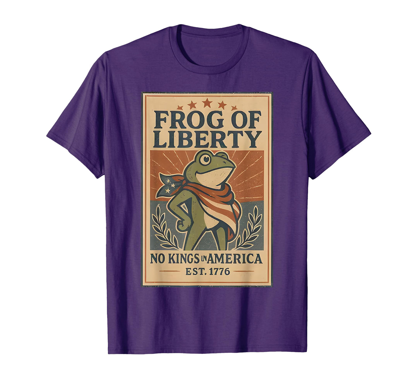 Stand with Frog No Kings in America for Men and Women T-Shirt