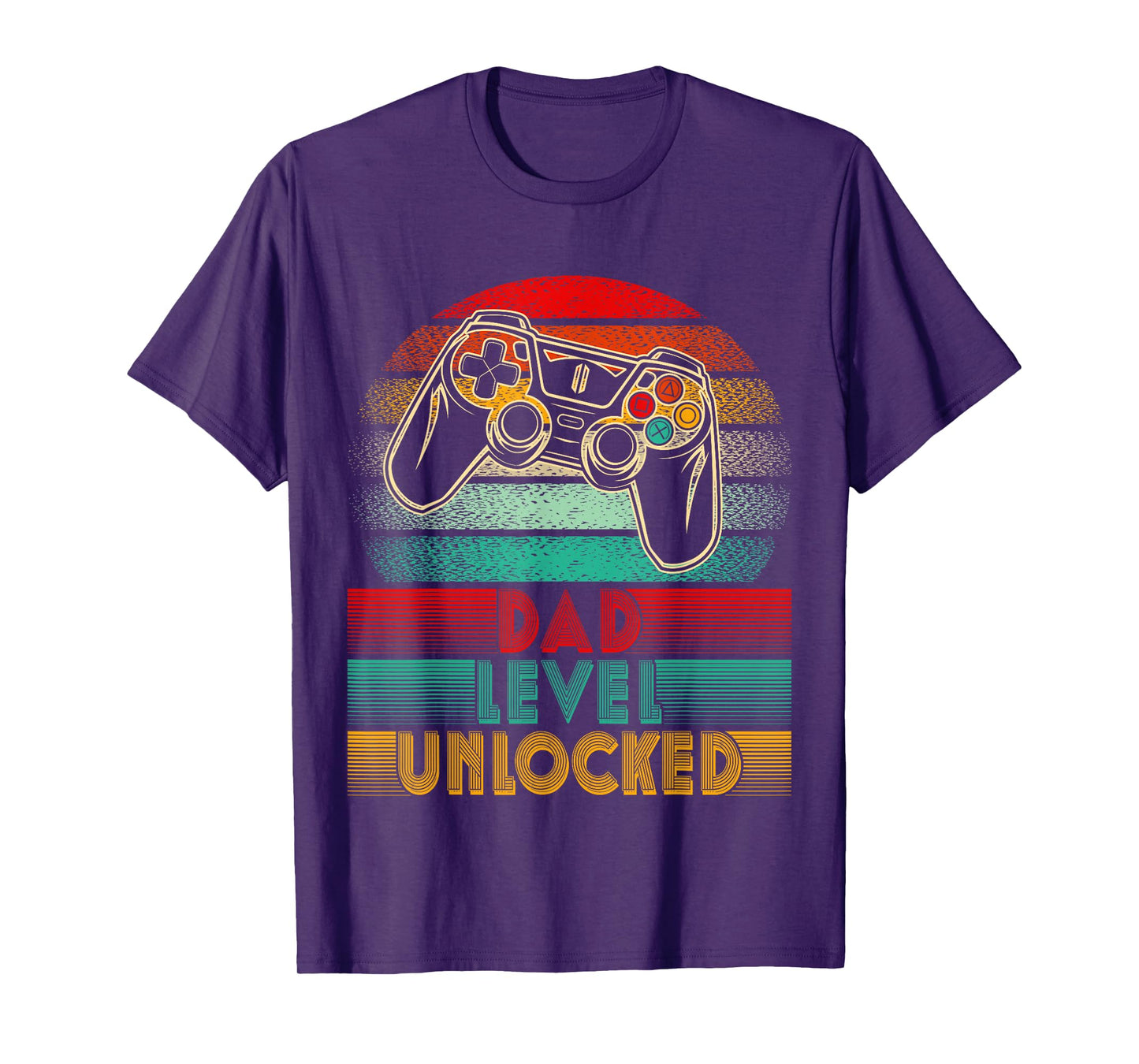 Retro Dad Level Unlocked New Dad Controller Father's Day Men T-Shirt