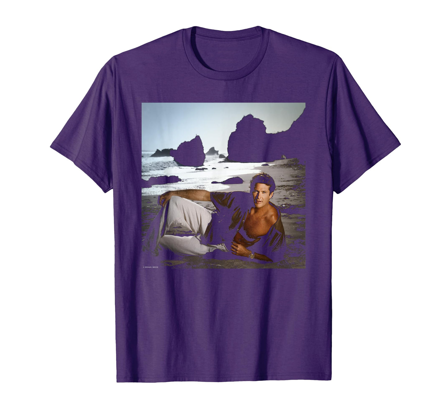 David Hasslehoff Baywatch Actor By Michael Grecco T-Shirt