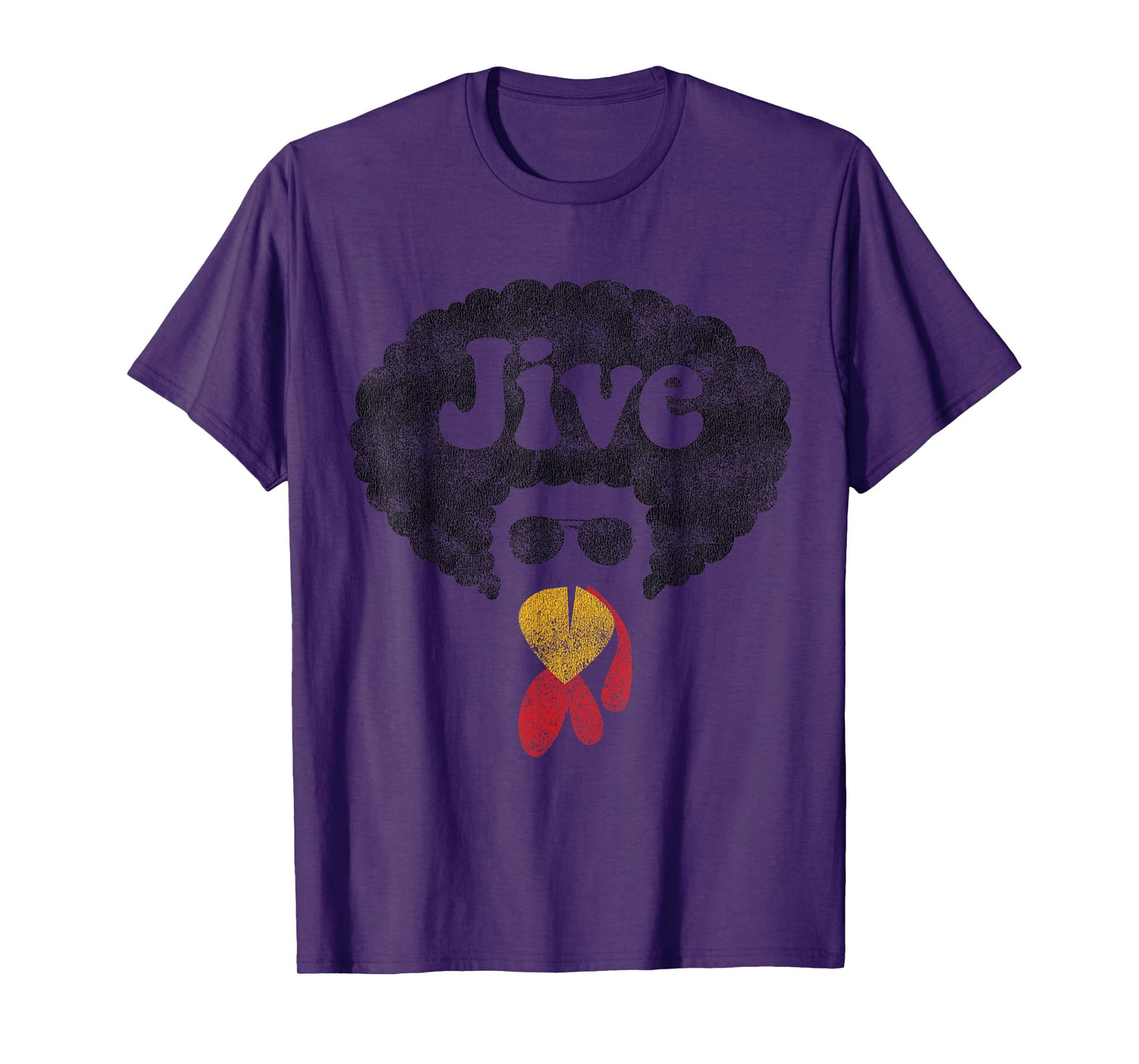 Funny Thanksgiving Jive Gift Vintage Distressed Turkey Face T-Shirt
