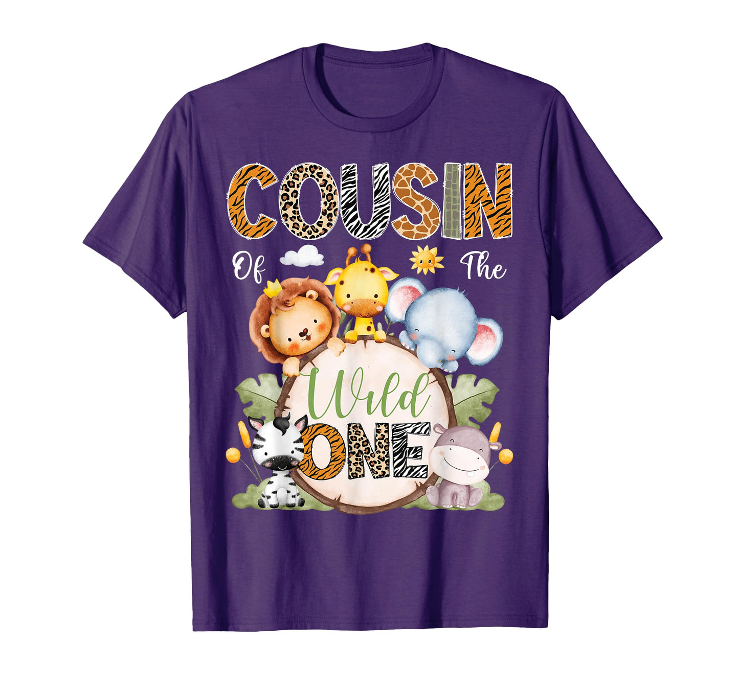 Cousin Of The Wild One 1St Birthday Boy Safari Jungle T-Shirt