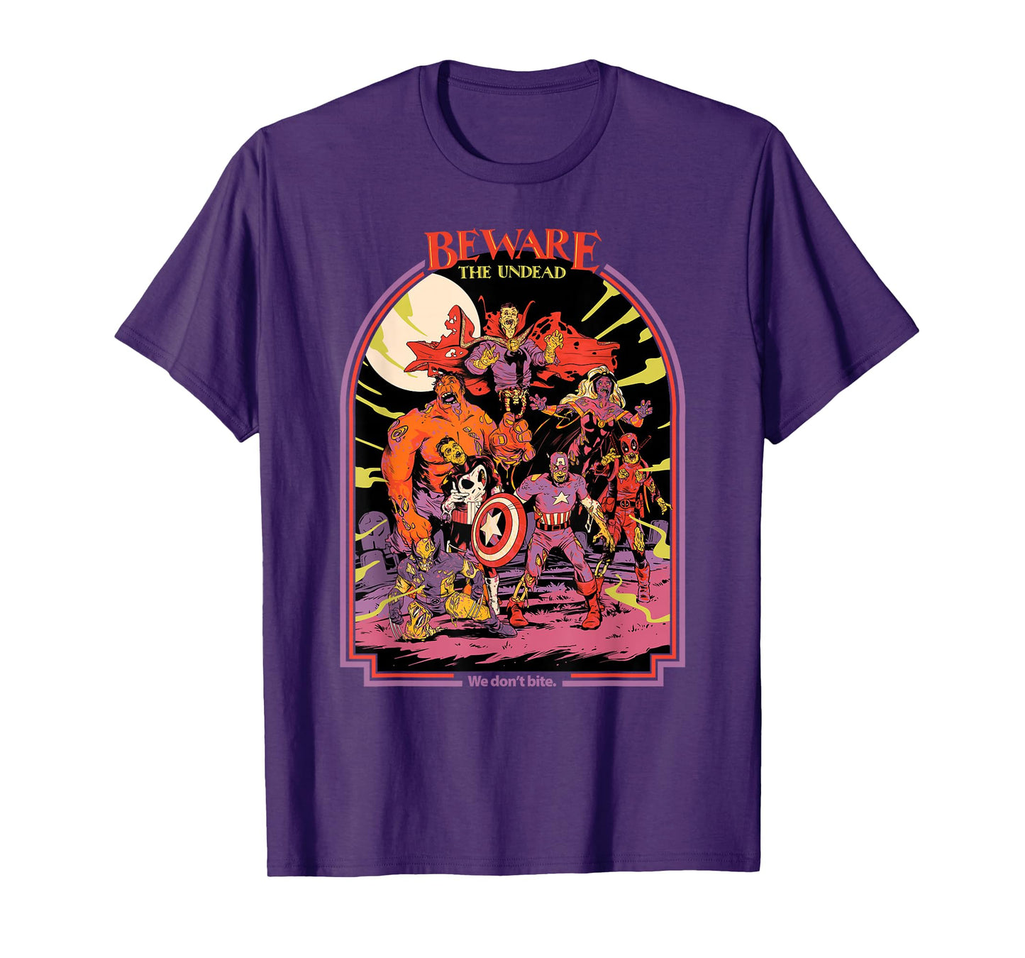 Marvel Zombies Beware the Undead We Don’t Bite Halloween T-Shirt