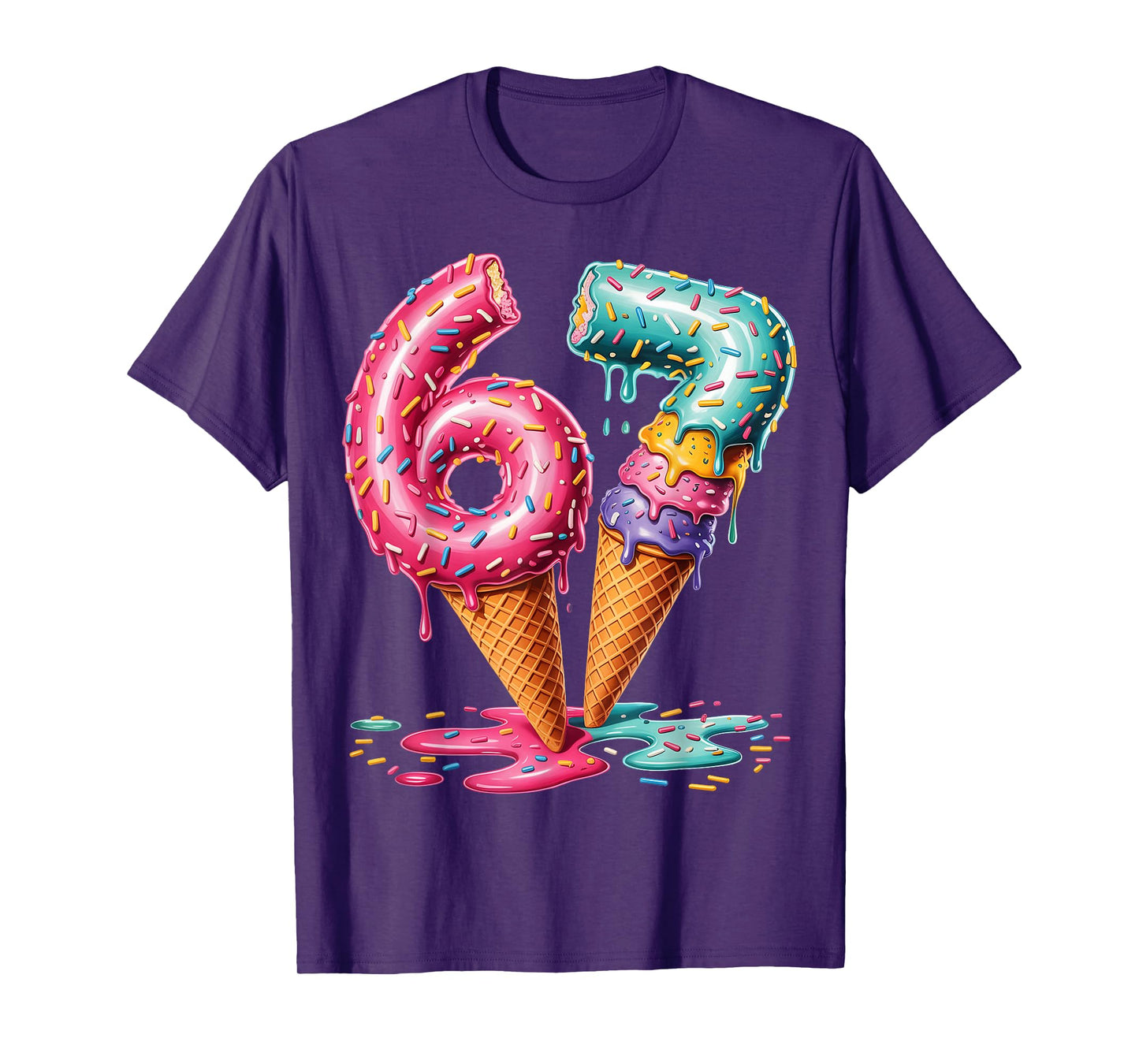 Baseball Drip Ice Cream 67 T-Shirt