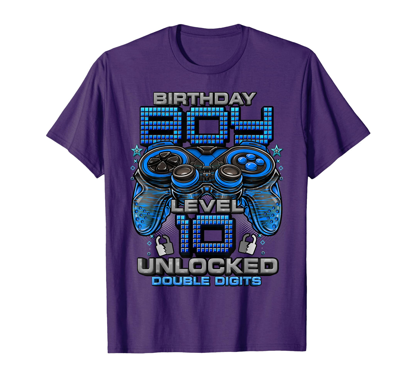 Level 10 Unlocked Awesome Since 2015 10th Birthday Gaming T-Shirt