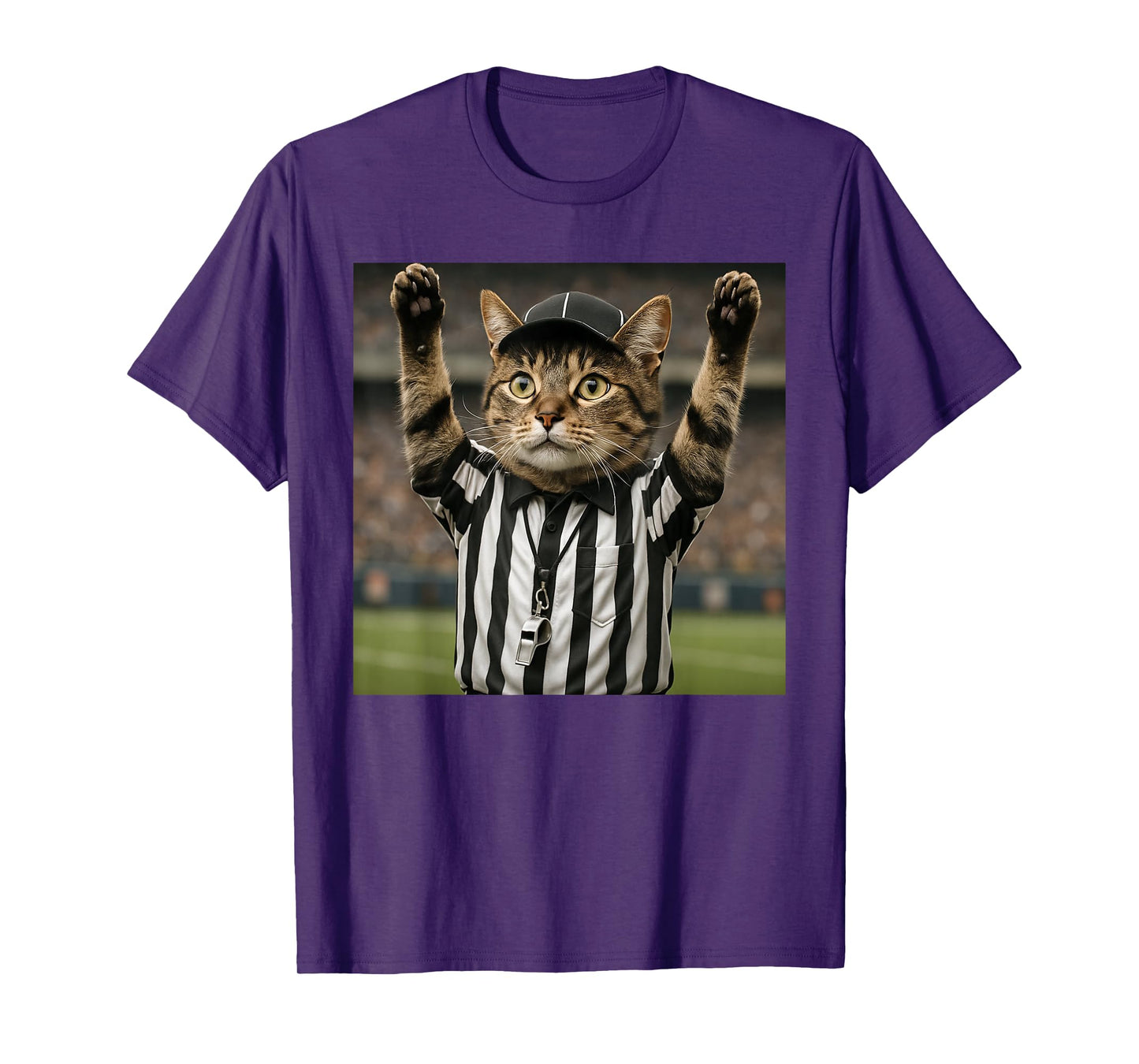 Funny Cat Referee Football Sports Meme T-Shirt