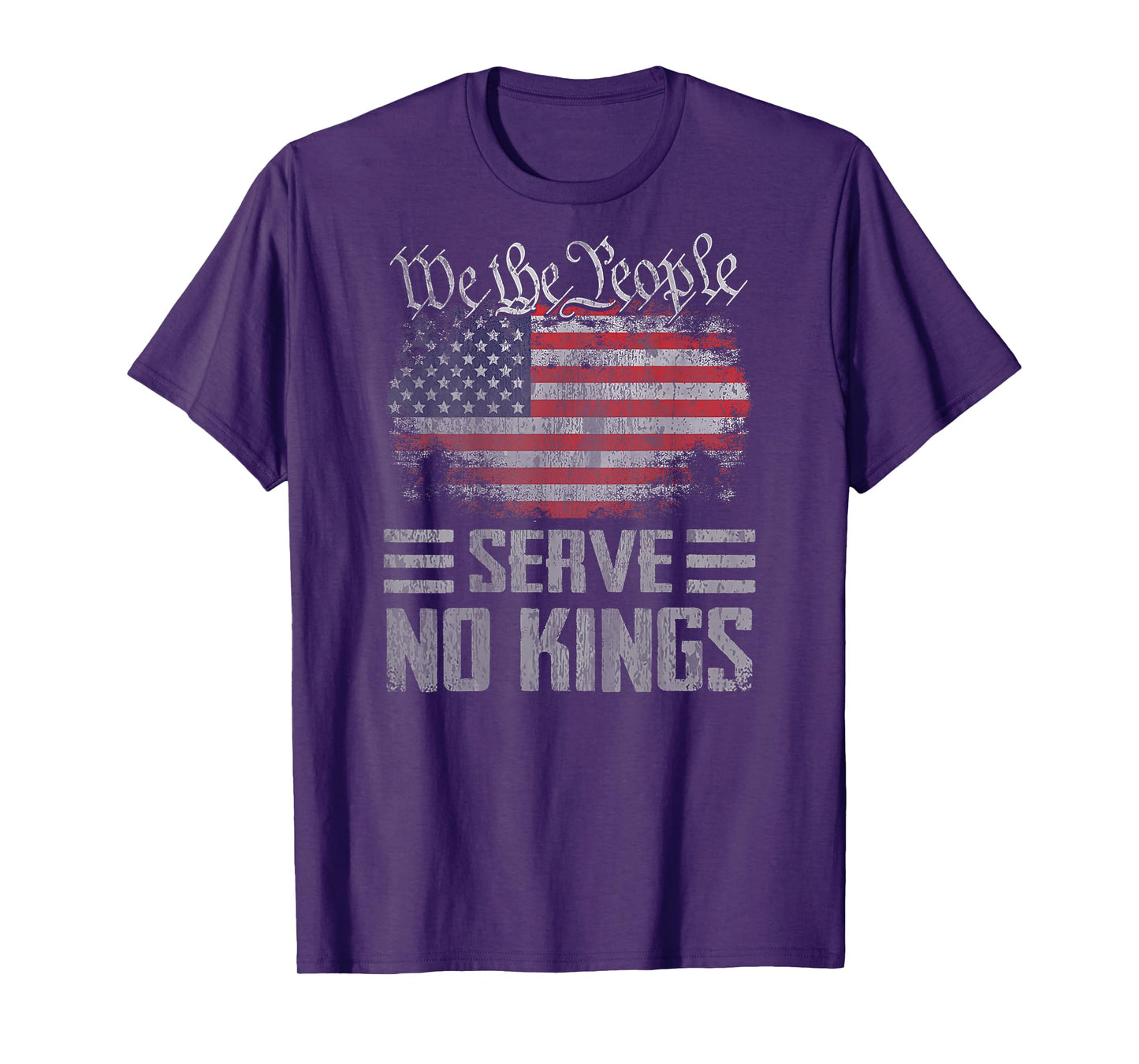 No Kings Day Shirt Vintage Patriotic No Kings 2025 (On Back) T-Shirt