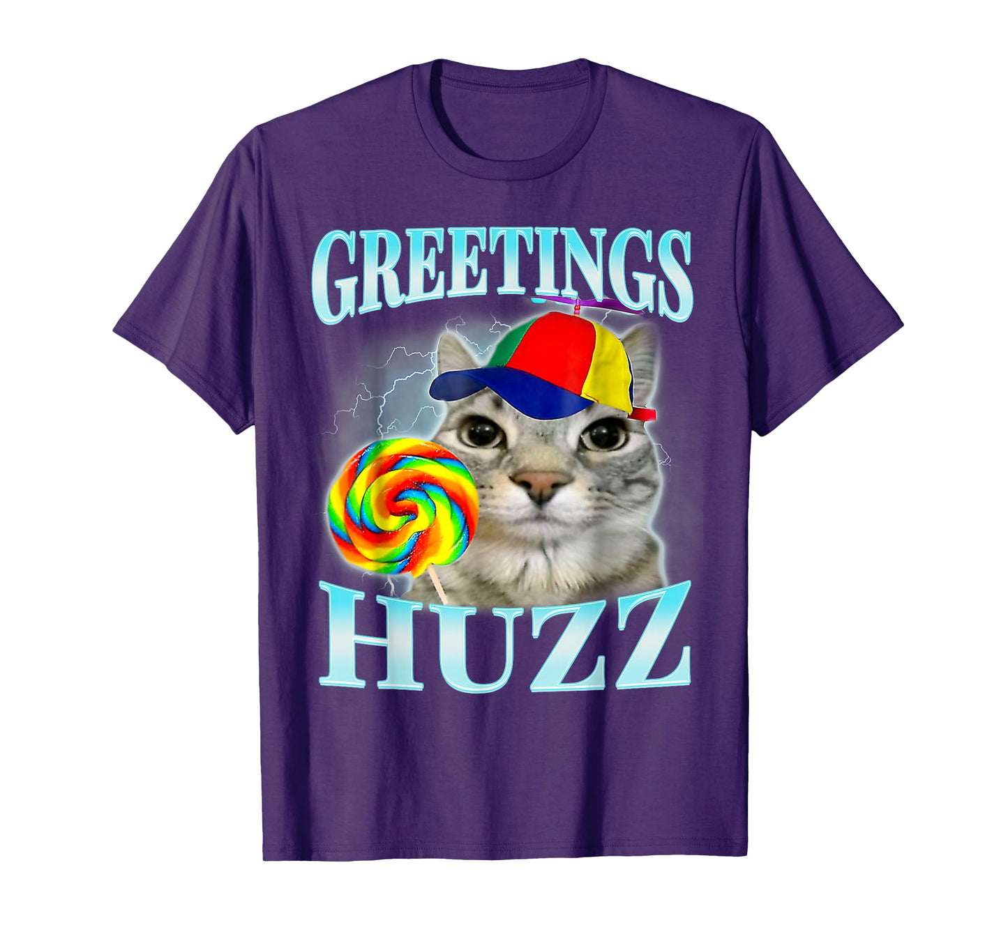 greetings huzz funny gen z gen alpha slang meme T-Shirt