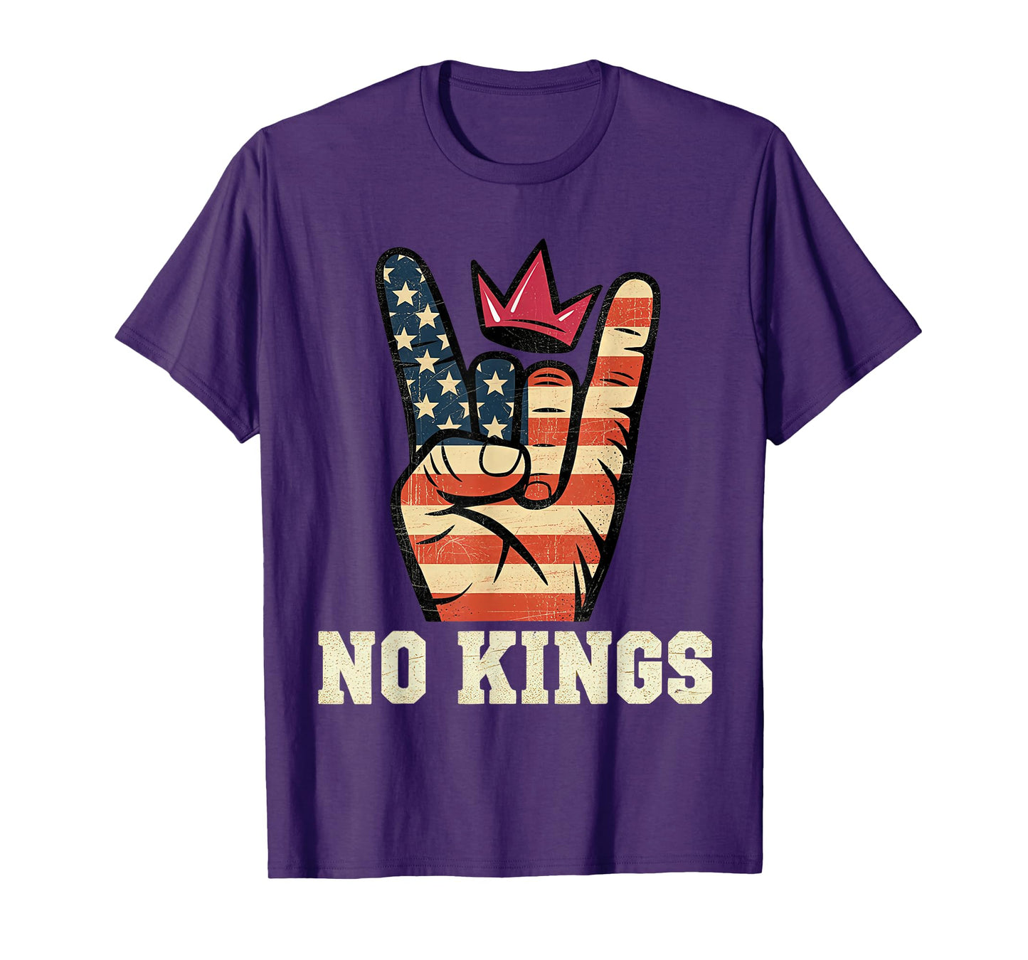 No Kings Shirt 4th of July Vintage American Flag No Kings T-Shirt