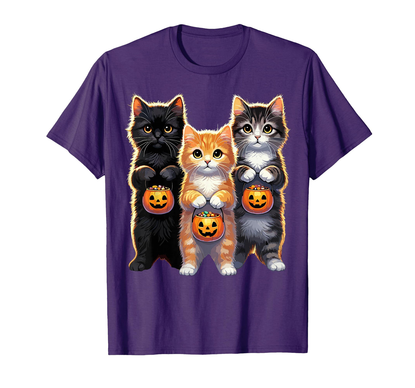 Halloween Cat Pumpkin Cute Cats T-Shirt