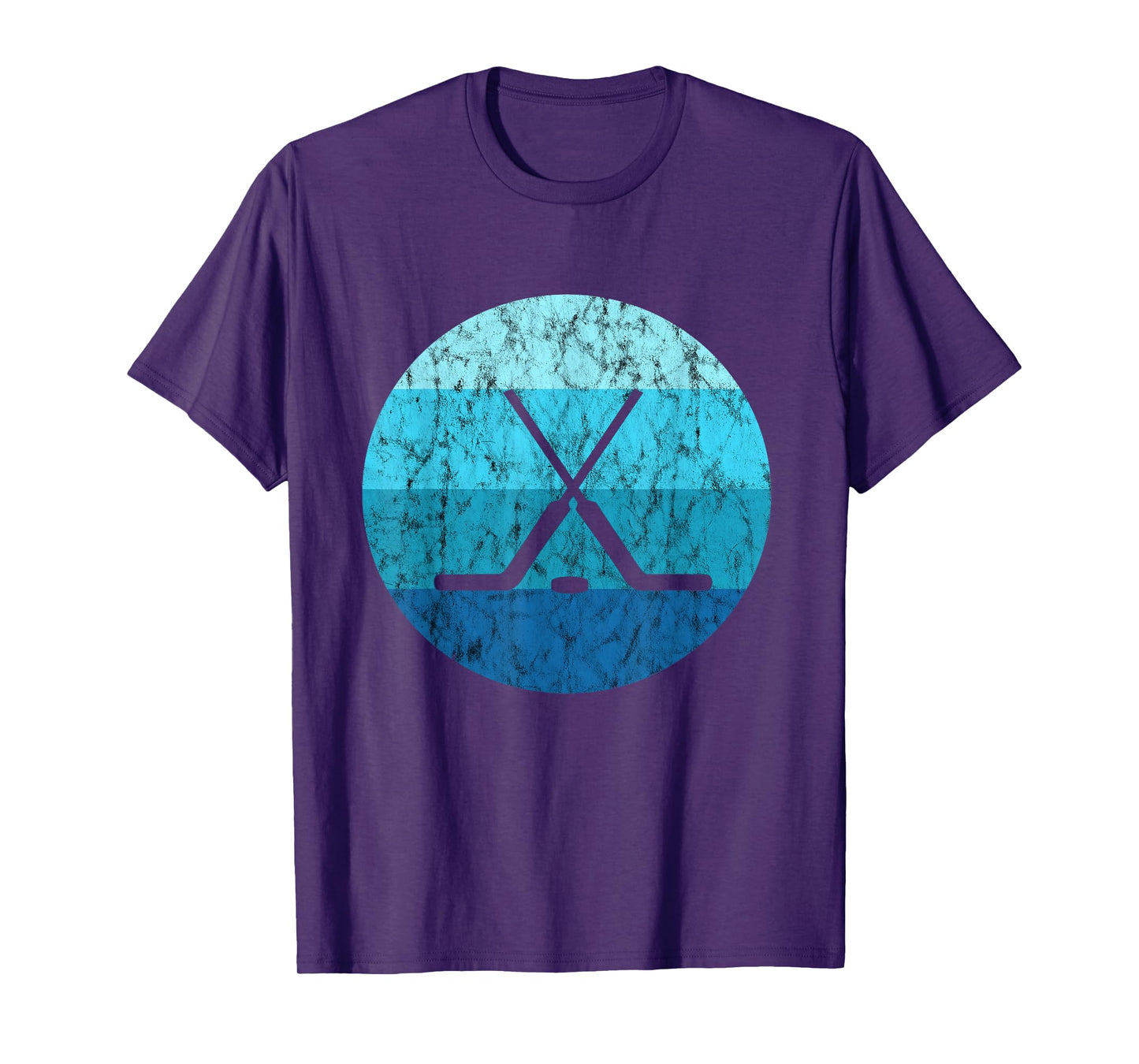 Ice Hockey Stick Hockey Sport Retro Vintage Ocean Water T-Shirt