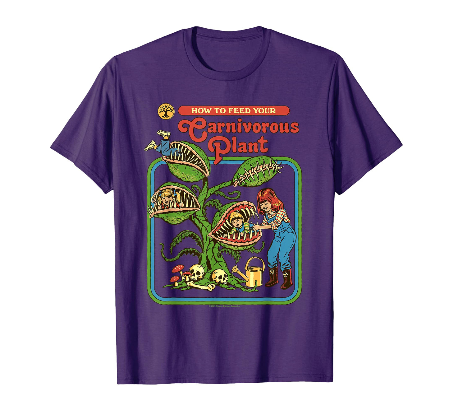 Carnivorous Plant Sci Fi Retro Vintage Funny Adult Humor T-Shirt