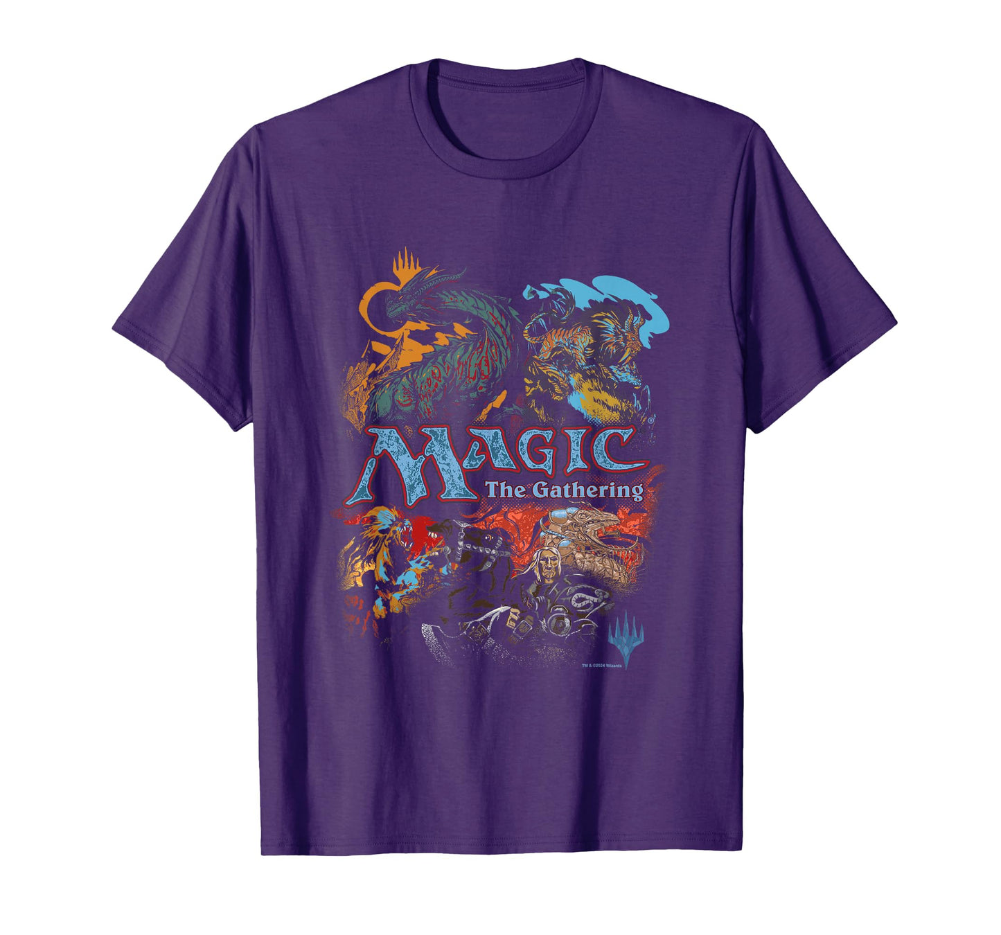 Magic: The Gathering Iconic Retro Fight Scene Chest Poster T-Shirt