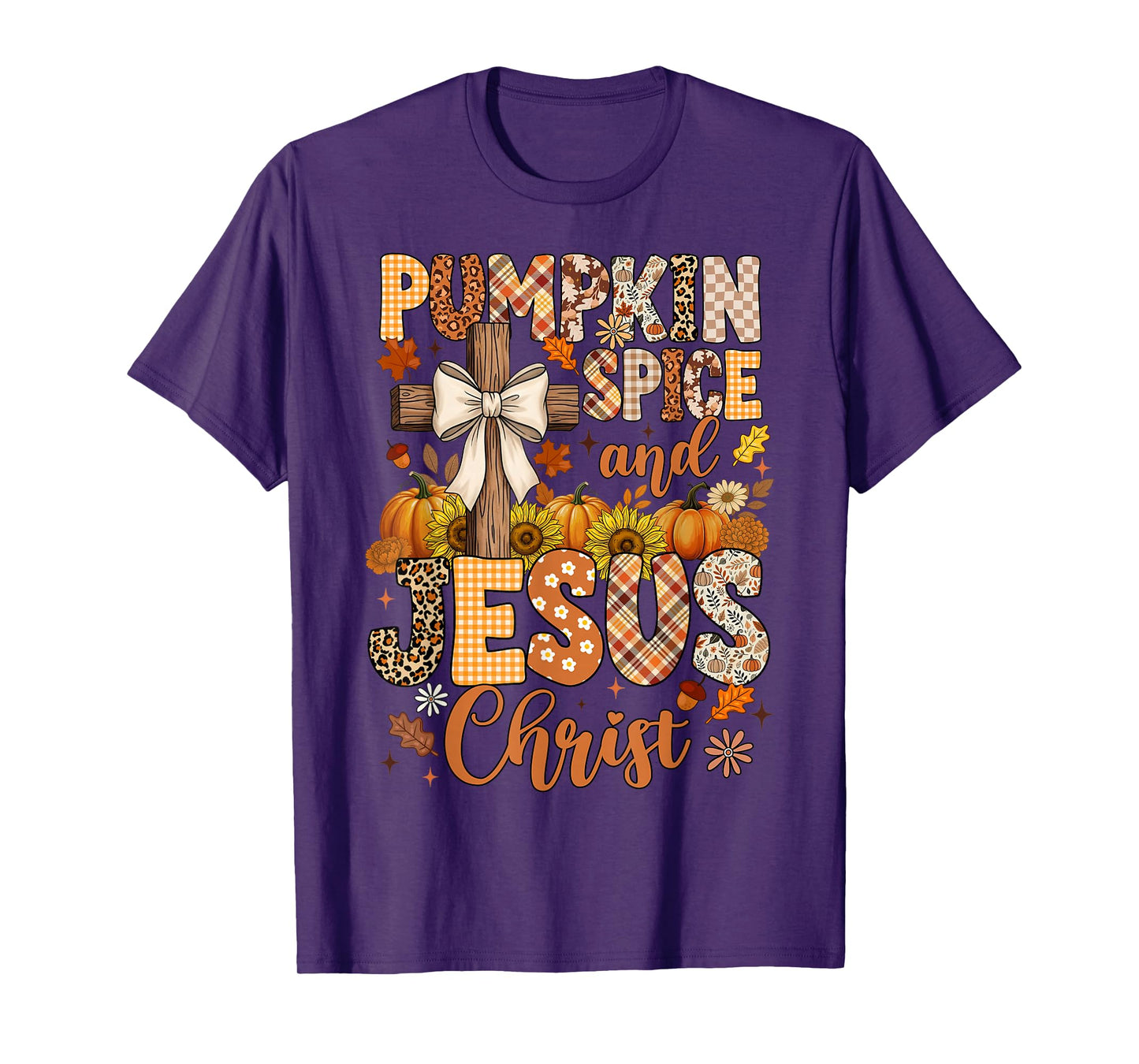 Pumpkin Spice and Jesus Christ Funny Fall Christian T-Shirt