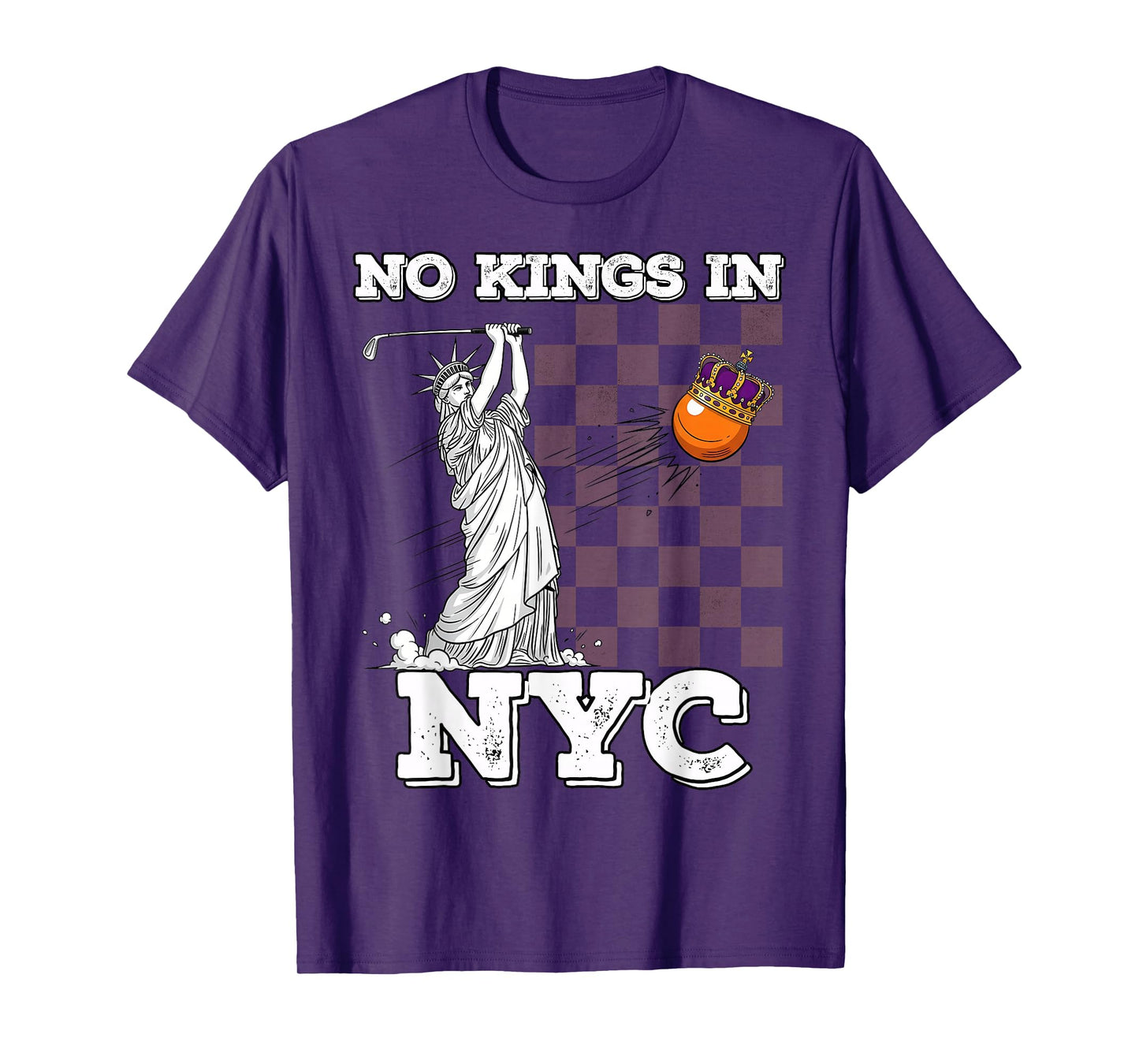No Kings in New York Protest Lady Liberty Statue Woman T-Shirt