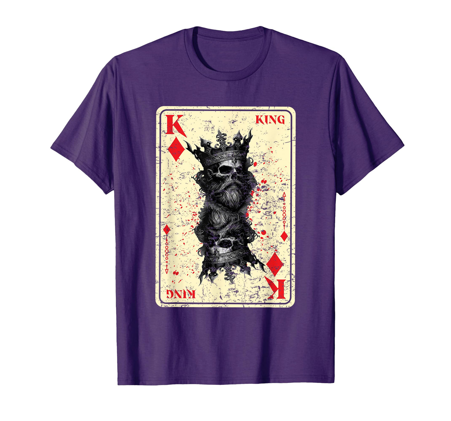 Gothic Card Game Halloween Scary Horror King of Diamonds T-Shirt