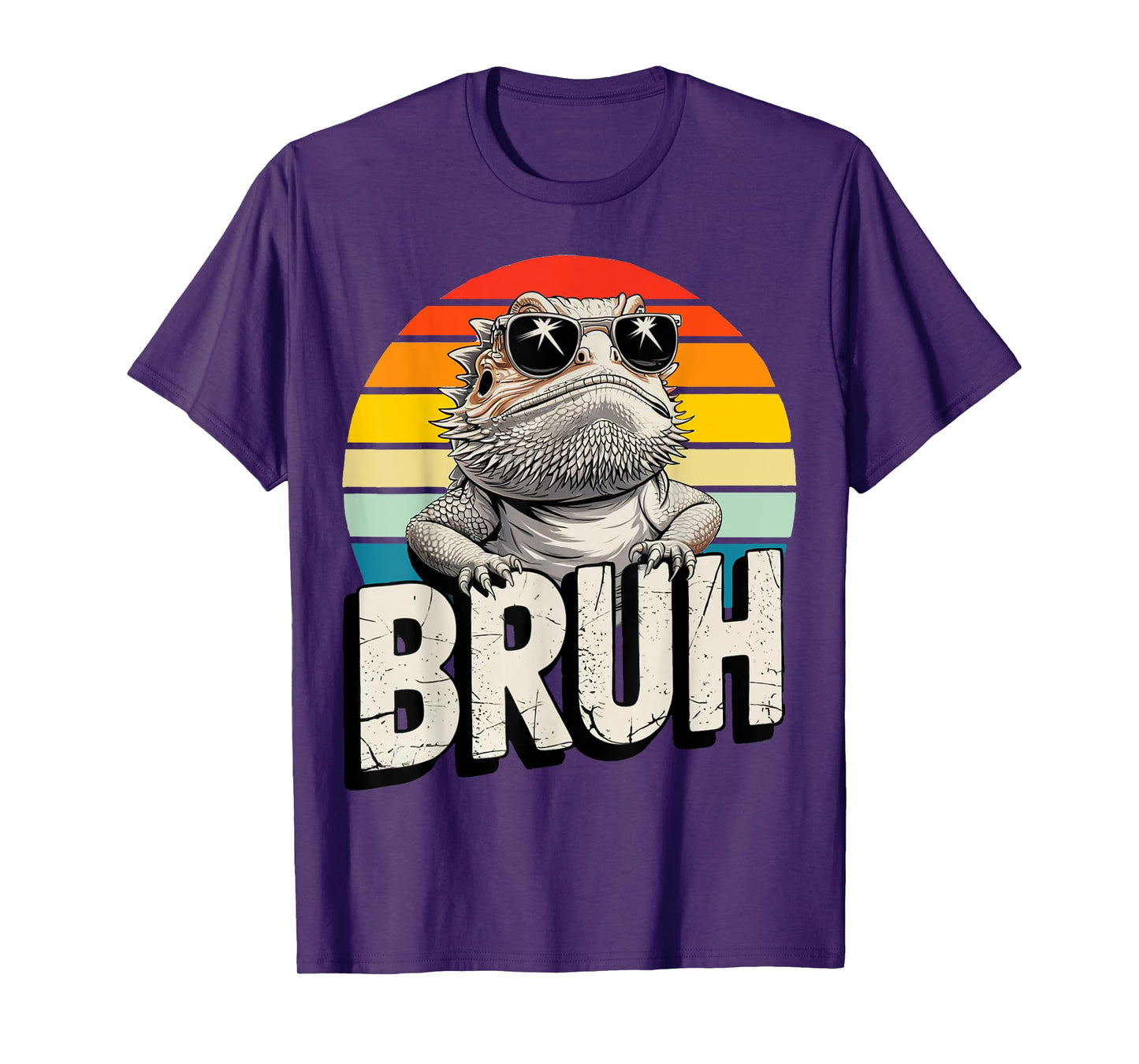 Gaming Bearded Dragon Bruh Retro Lizard BRUH Kids Boys Girls T-Shirt