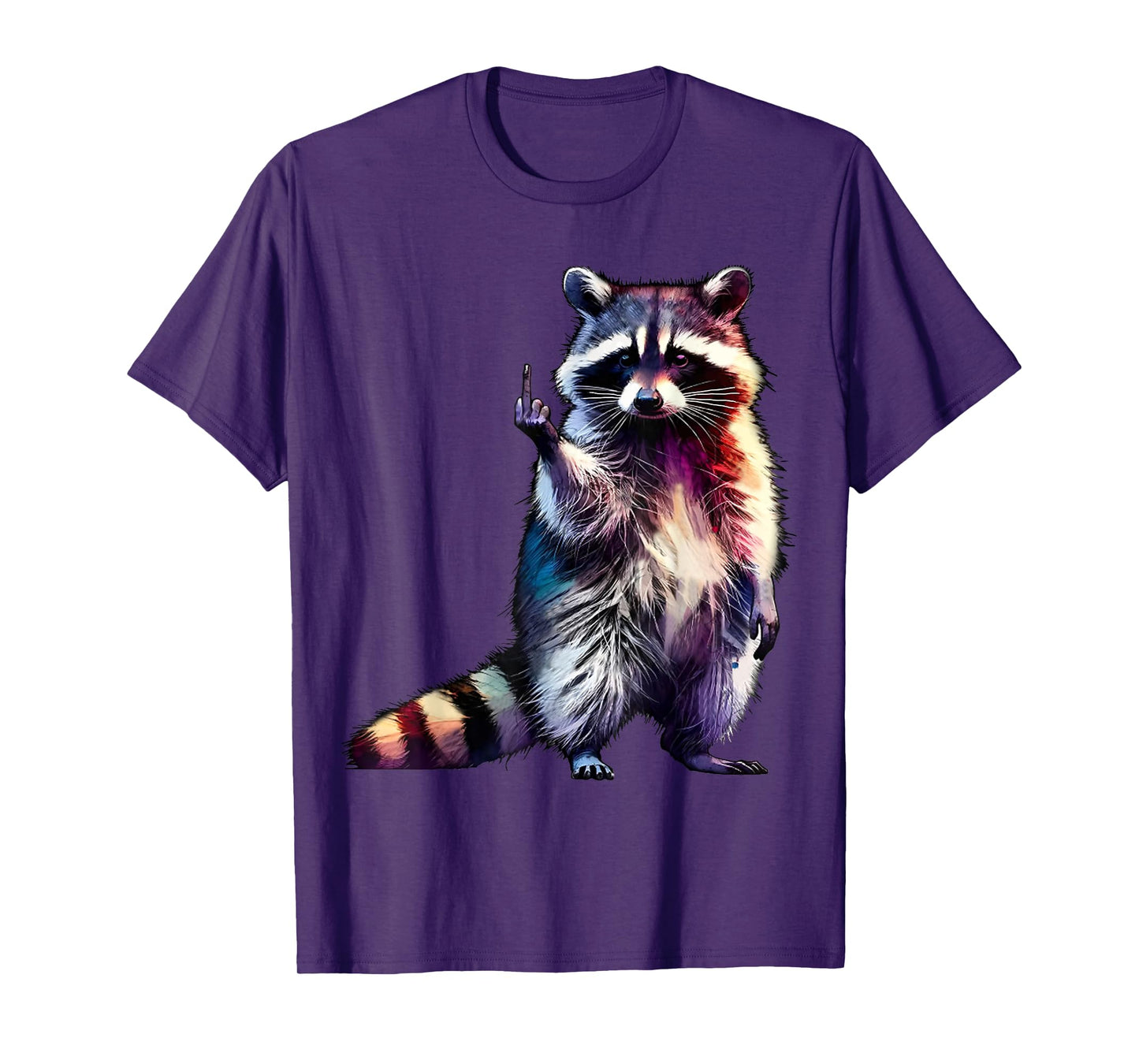 Raccoon Middle Finger Trash Panda Racoon Sarcastic Humor T-Shirt
