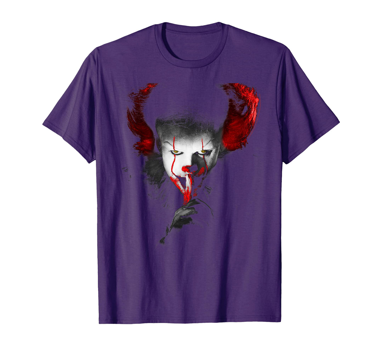 IT Pennywise The Clown Bloody Shhh Portrait Horror Movie T-Shirt