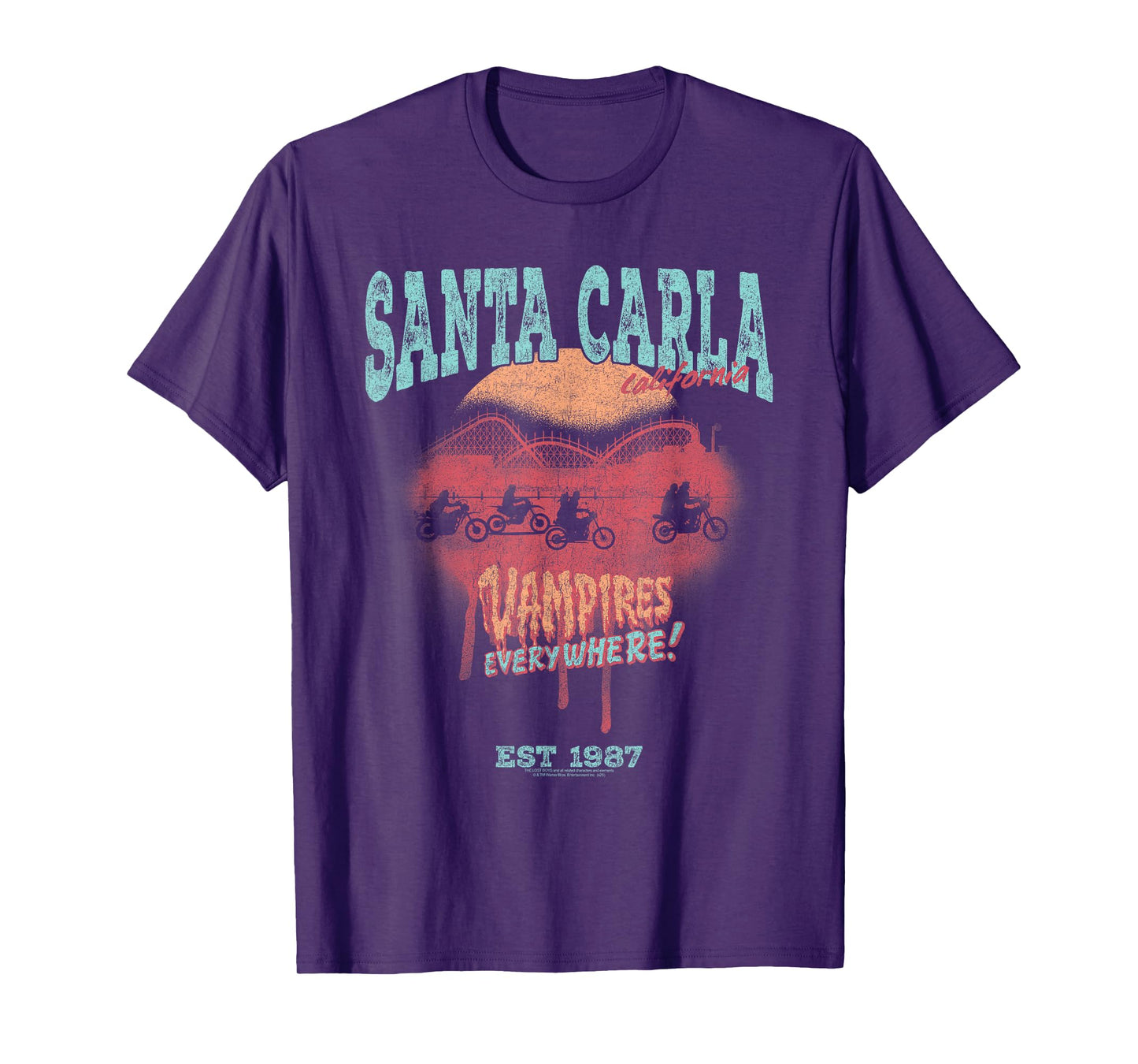 The Lost Boys Santa Carla Tourist Postcard Horror Movie T-Shirt