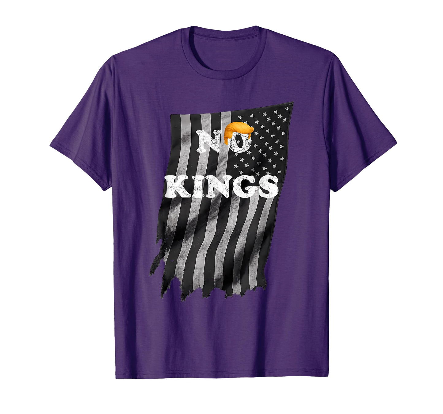 No Kings – Vintage USA Flag T-Shirt
