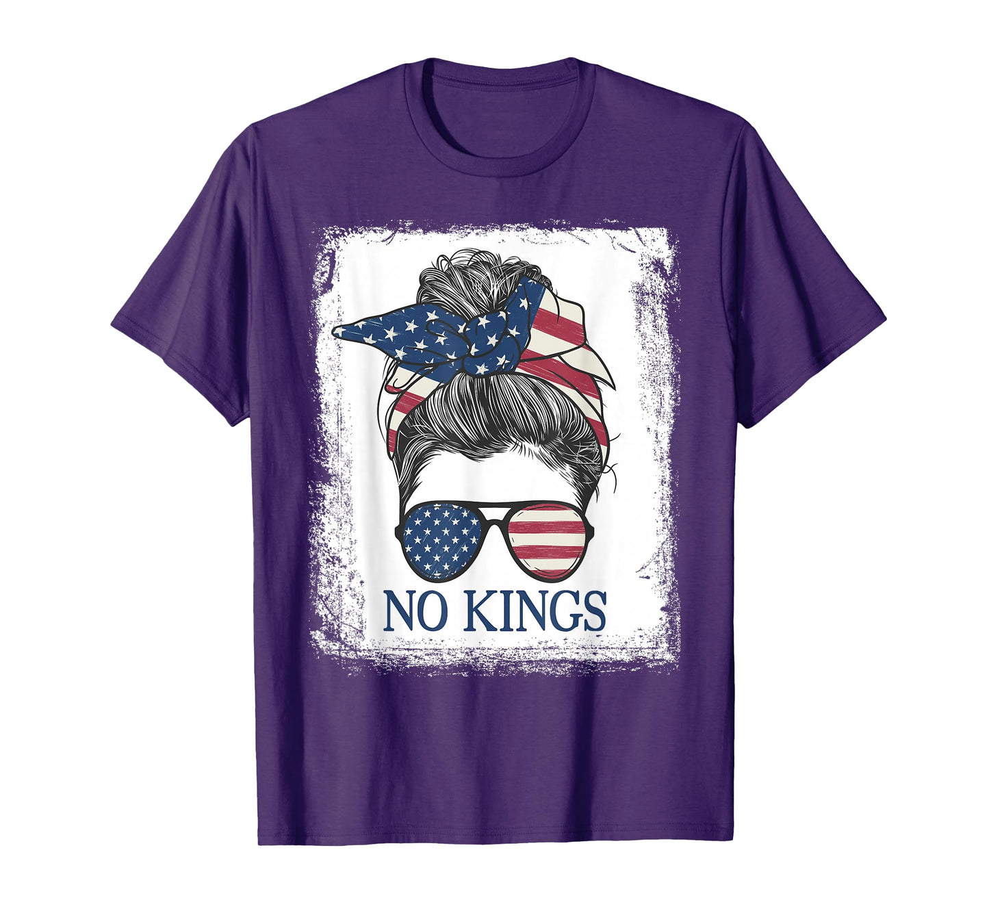 No Kings Protest Tee Rosie USA Flag No Kings T-Shirt