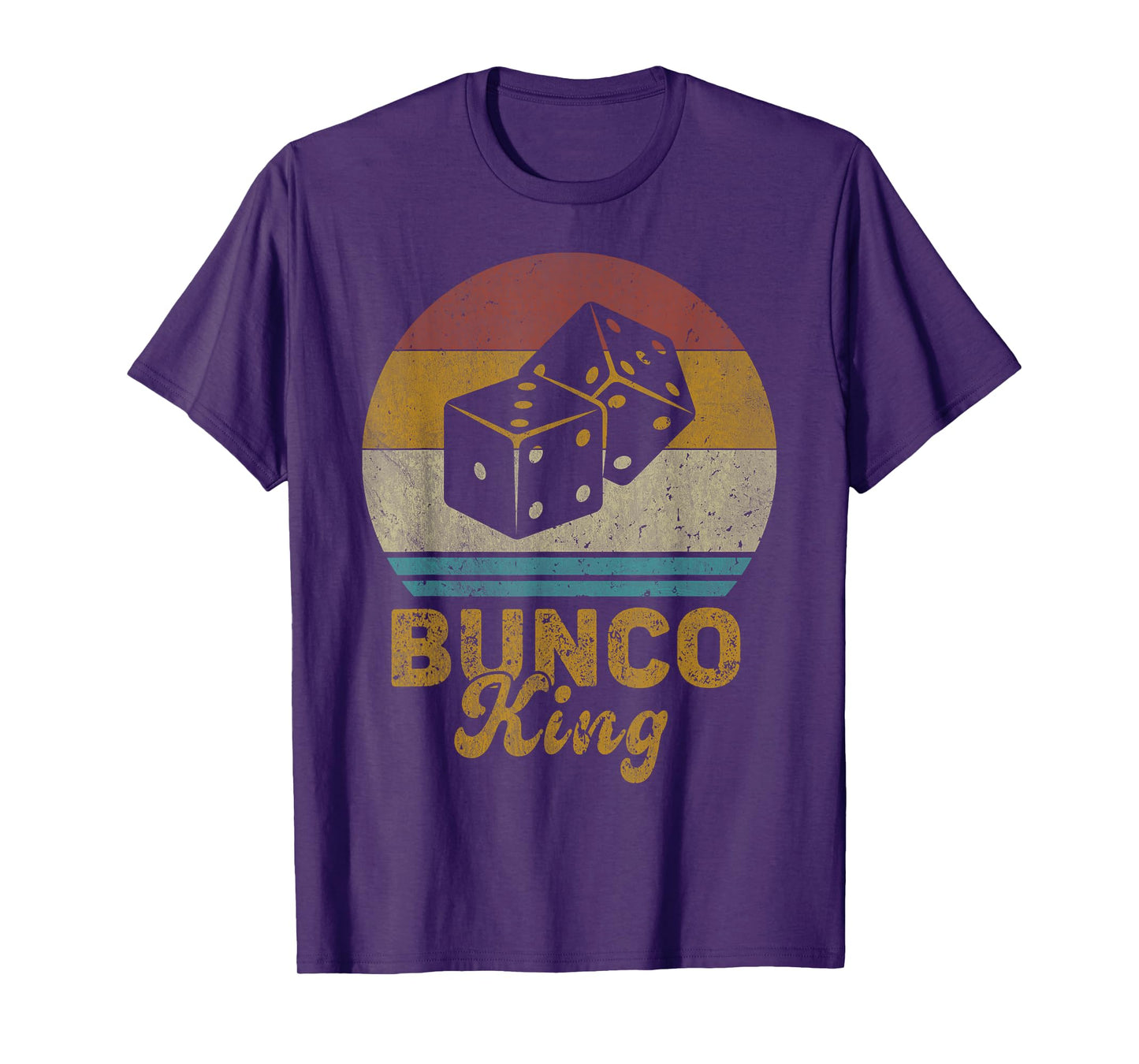 Bunco King Vintage Bunco Dice Game Mens Womens T-Shirt