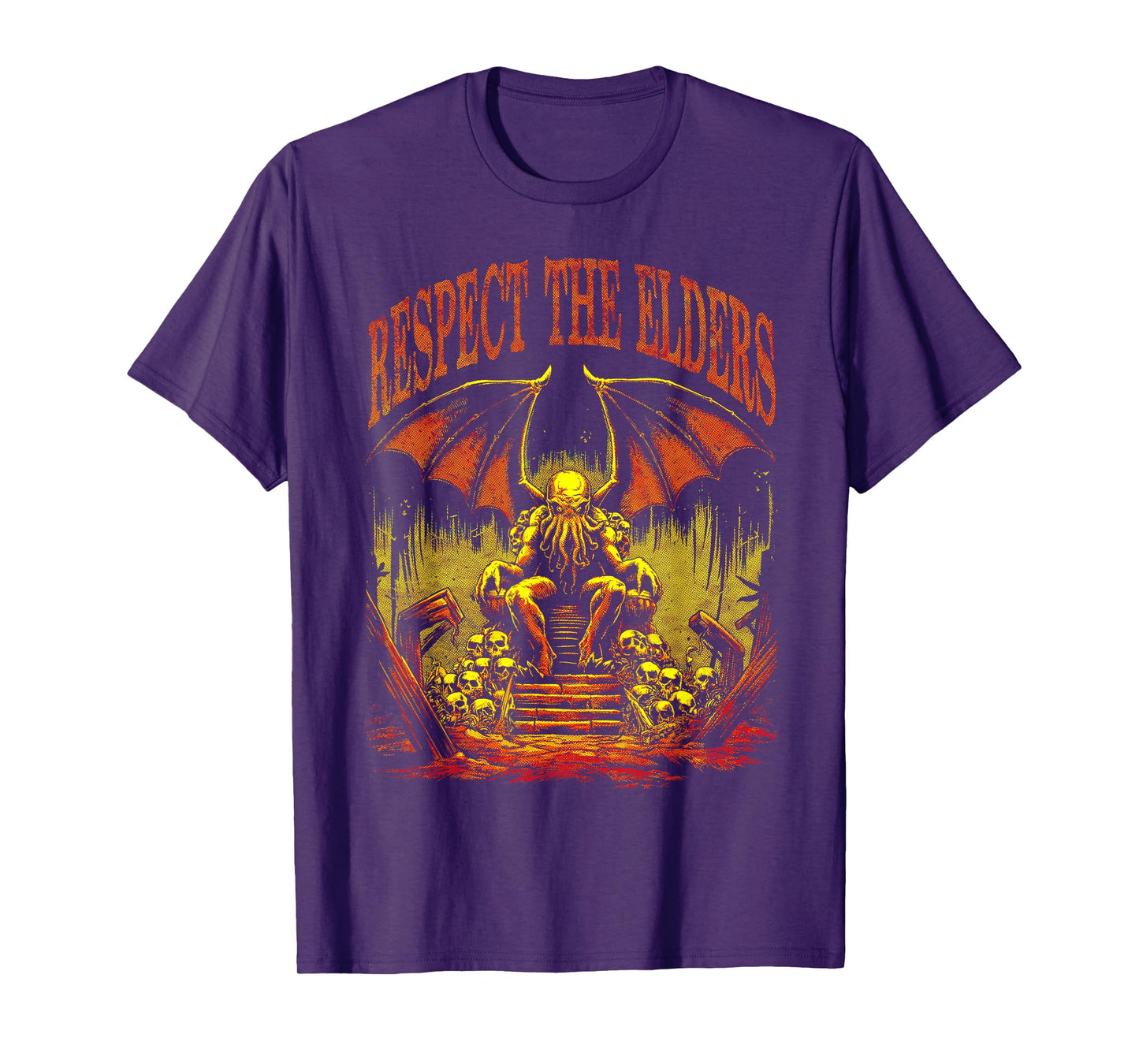 Cthulhu, Respect The Elders Gothic Daemonic Horror Cthulhu T-Shirt
