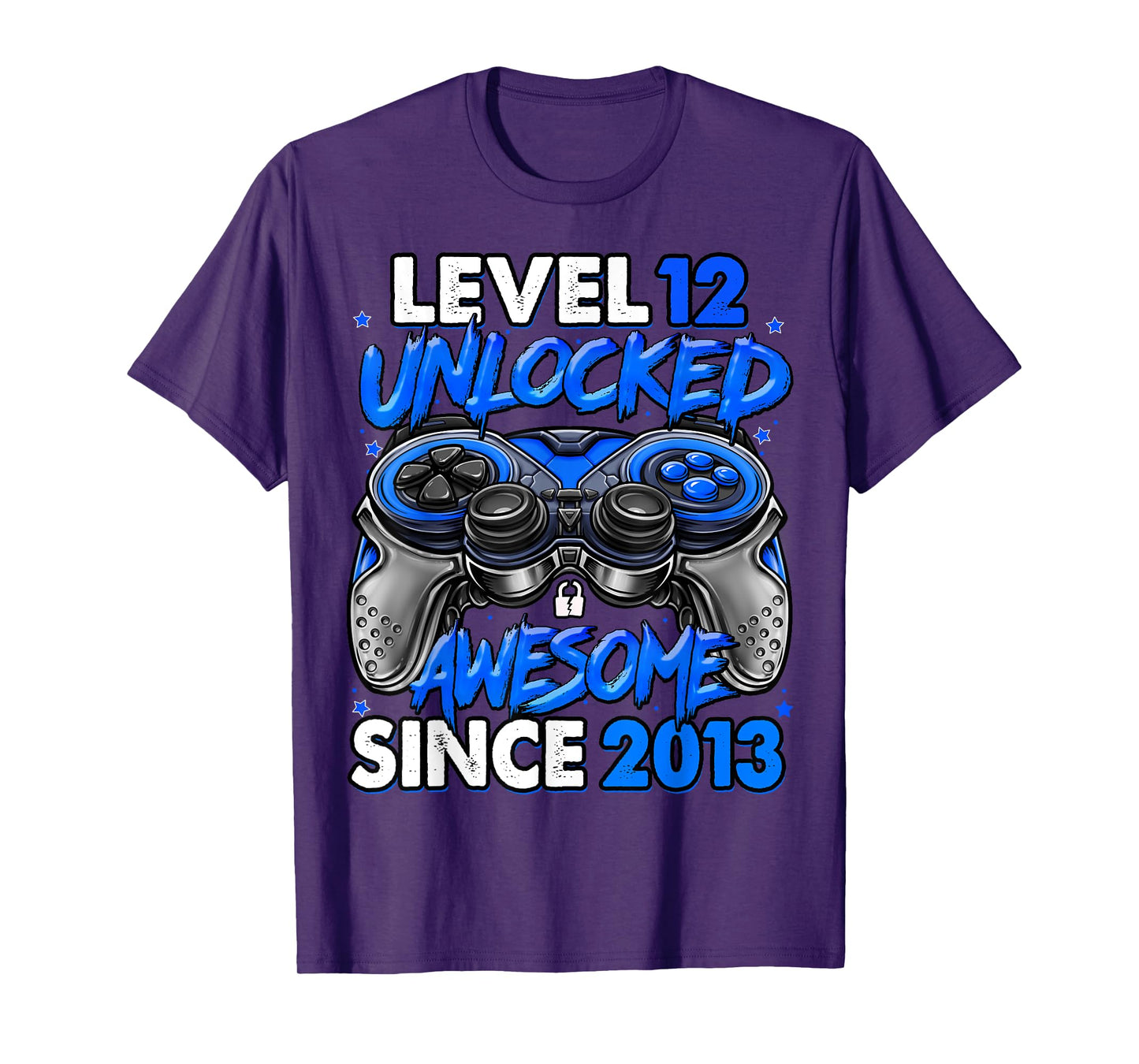 Level 12 Unlocked Awesome Since 2013 12th Birthday Gaming T-Shirt