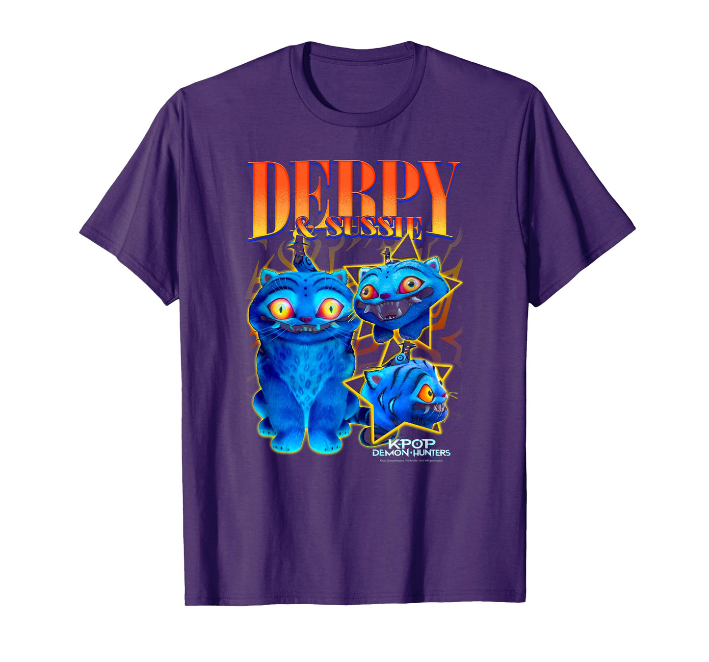 Kpop Demon Hunters Halloween Derpy & Sussie Y2K Style Poster T-Shirt