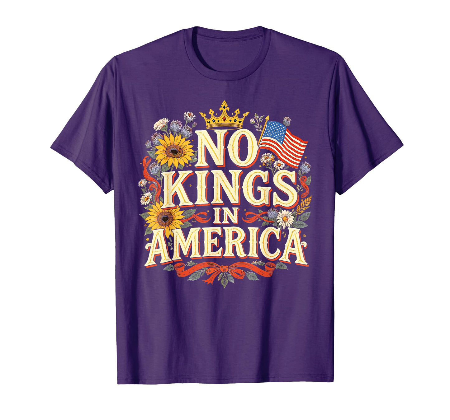 No Kings in America Liberty Pride Artwork T-Shirt