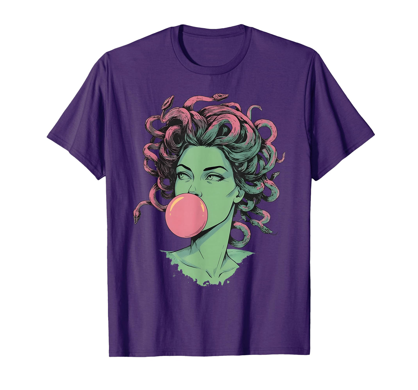 Medusa Bubblegum Mythological Snake Hair Goddess Feminist T-Shirt