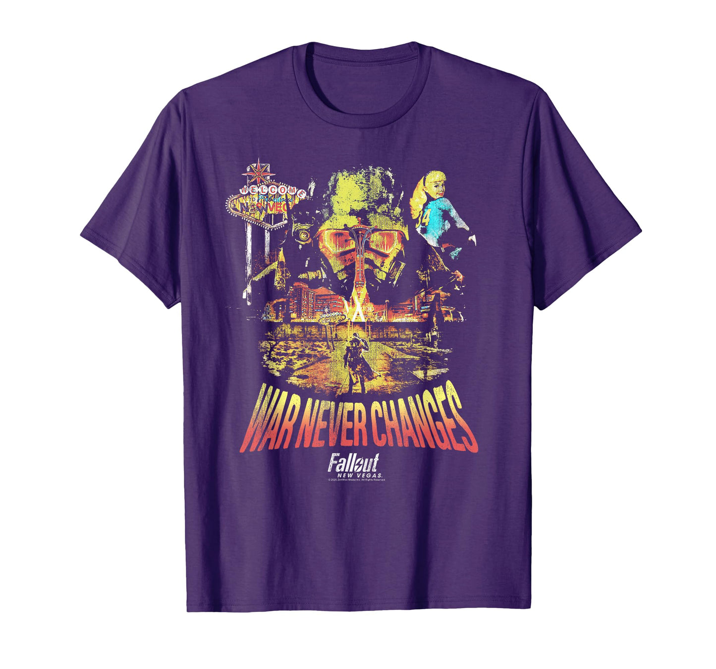 Fallout Video Game New Vegas War Never Changes Collage T-Shirt